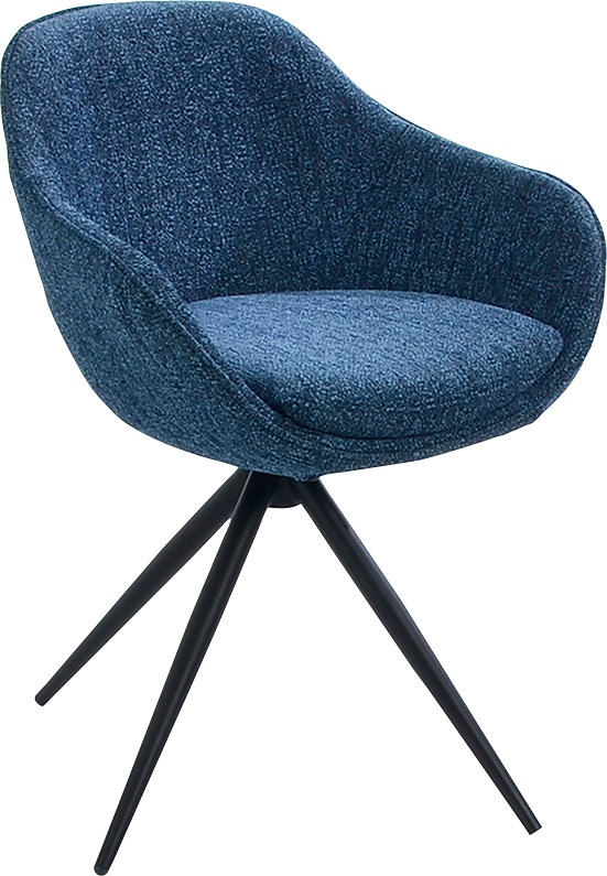 K+W Komfort & Wohnen Drehstuhl »ZOOM« () 4-Fuß Drehstuhl mit Gestell aus Metall schwarz Struktur