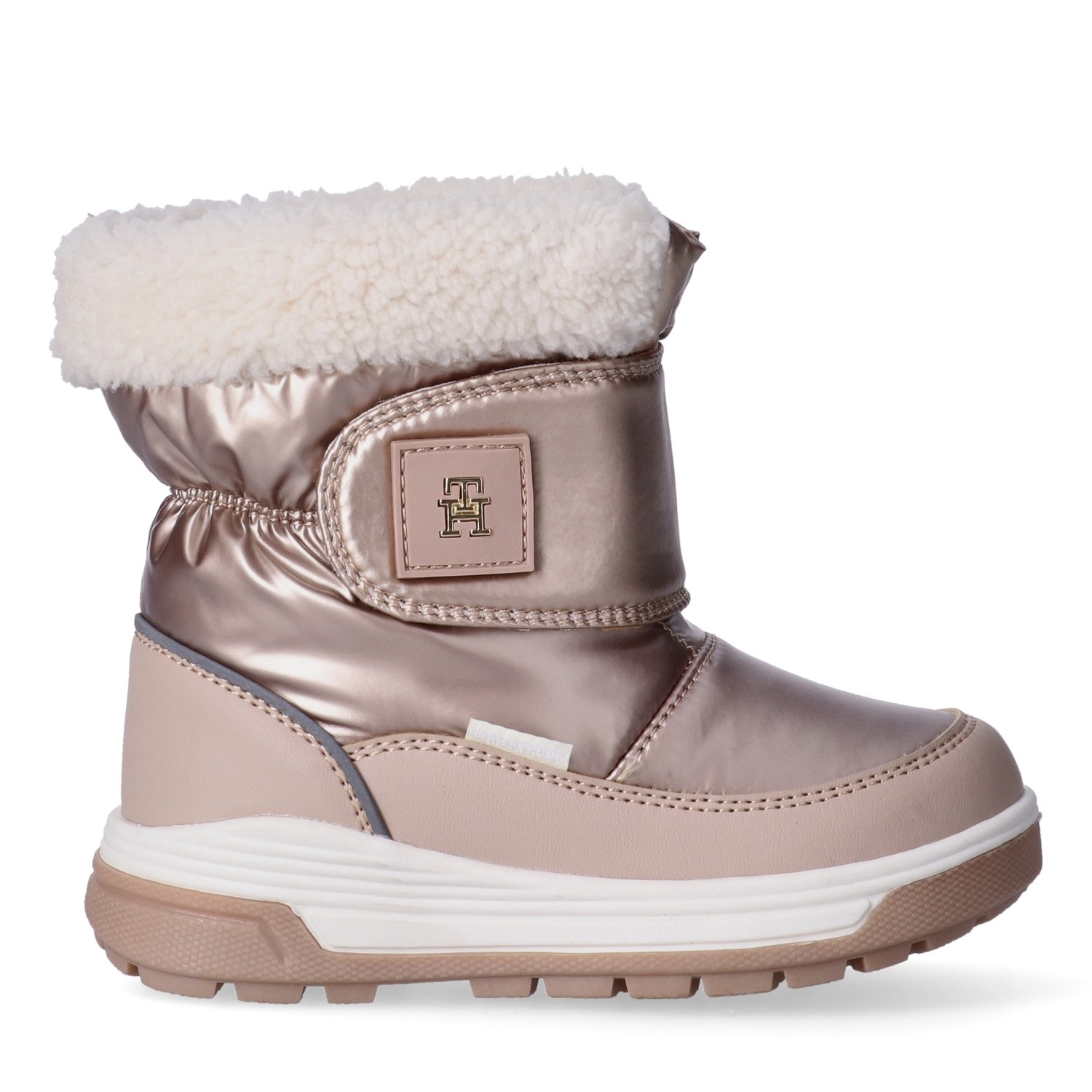 Tommy Hilfiger Winterboots  Moonboots, Klettstiefel mit kuscheligem Teddyfell-Kragen