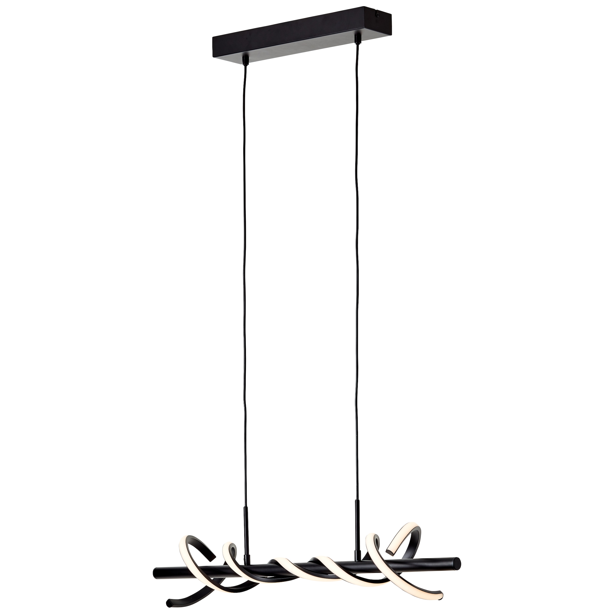 Brilliant LED Pendelleuchte »Amalie«, Höhe 150 cm, Breite 76 cm, 2100lm, kürzbar, Metall/Kunststoff, schwarz