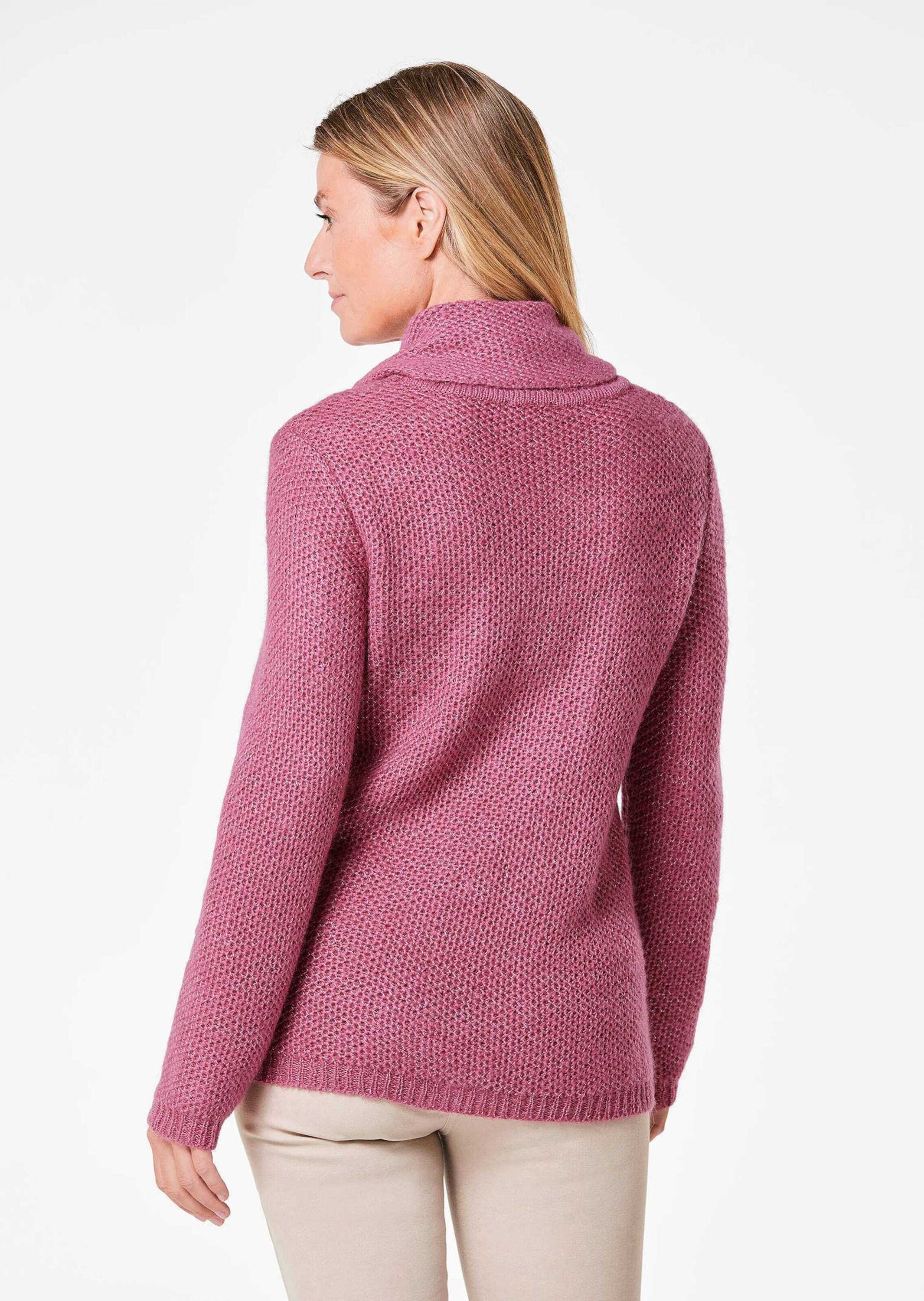GOLDNER Strickpullover »Kurzgröße Strickpullover mit interessanter Struktur und Glitzergarn«