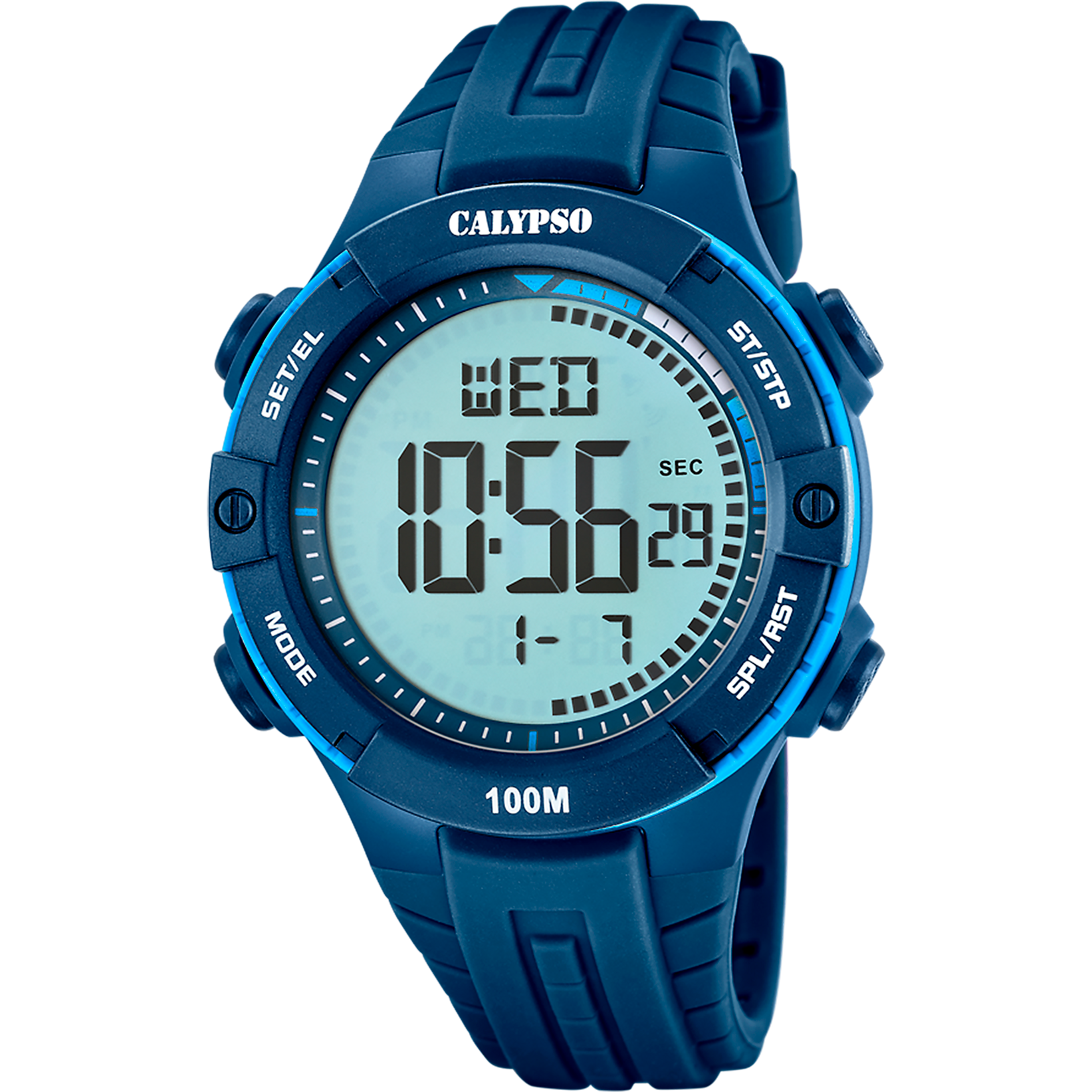 CALYPSO WATCHES Chronograph »Urban Digital« Quarzuhr, Armbanduhr, Herrenuhr, Silikonarmband, digital, Tag