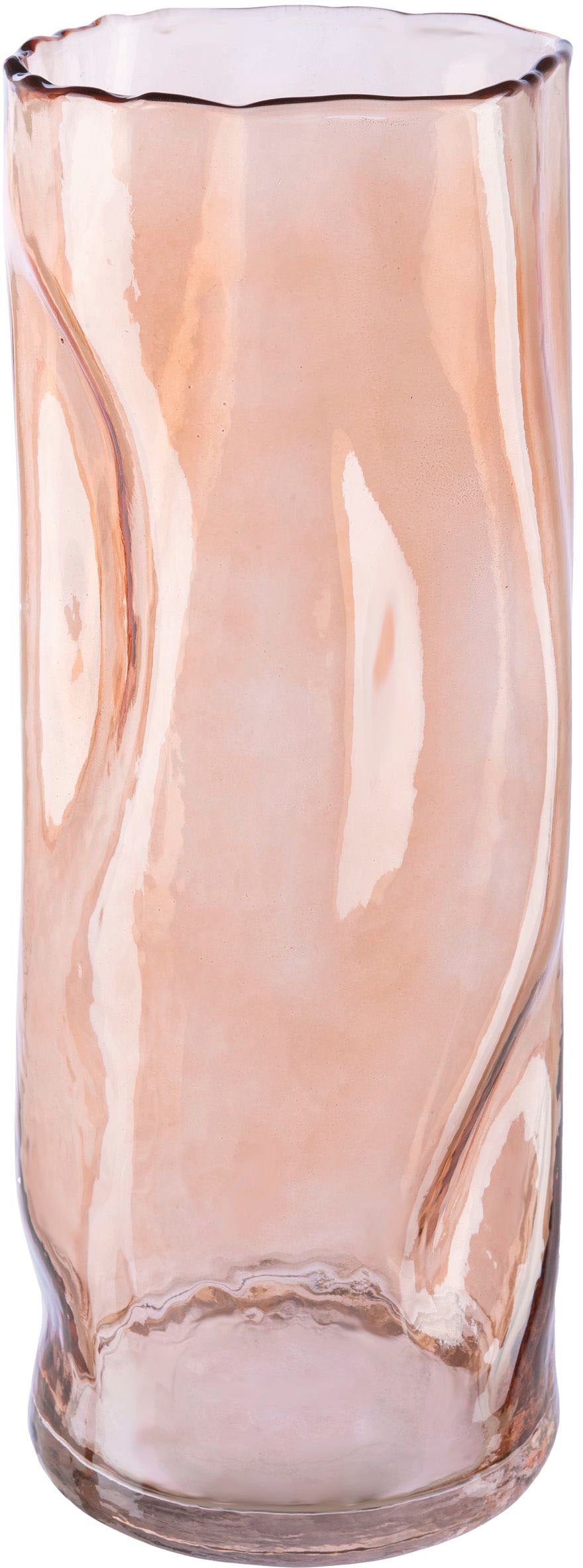 Leonique Tischvase »Blumenvase Caline«, (1 St.), Vase aus Glas, im Crunch-Design, Höhe ca. 30 cm