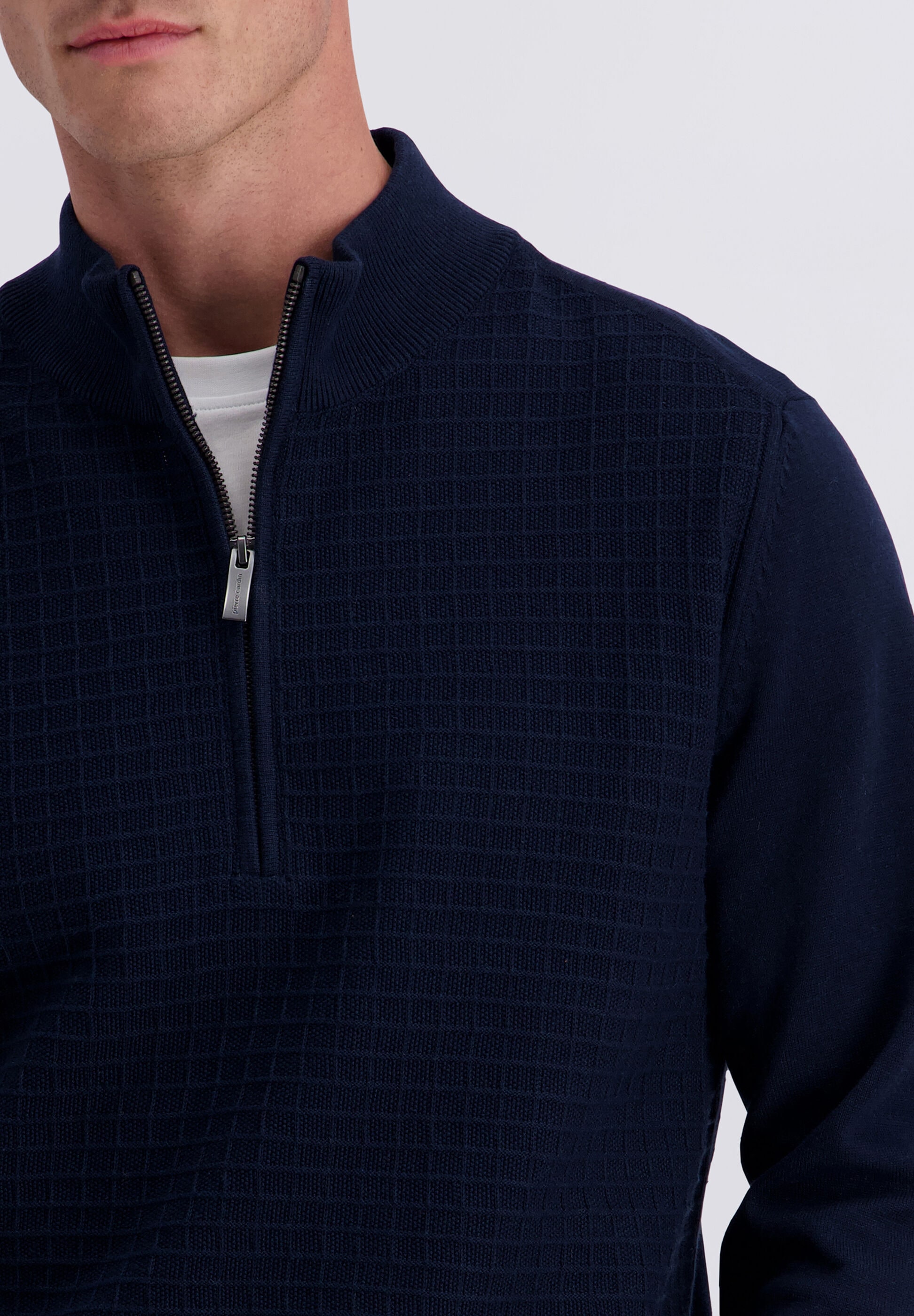 Pierre Cardin Stehkragenpullover »Pierre Cardin Pullover« mit strukturiertem Vorderteil