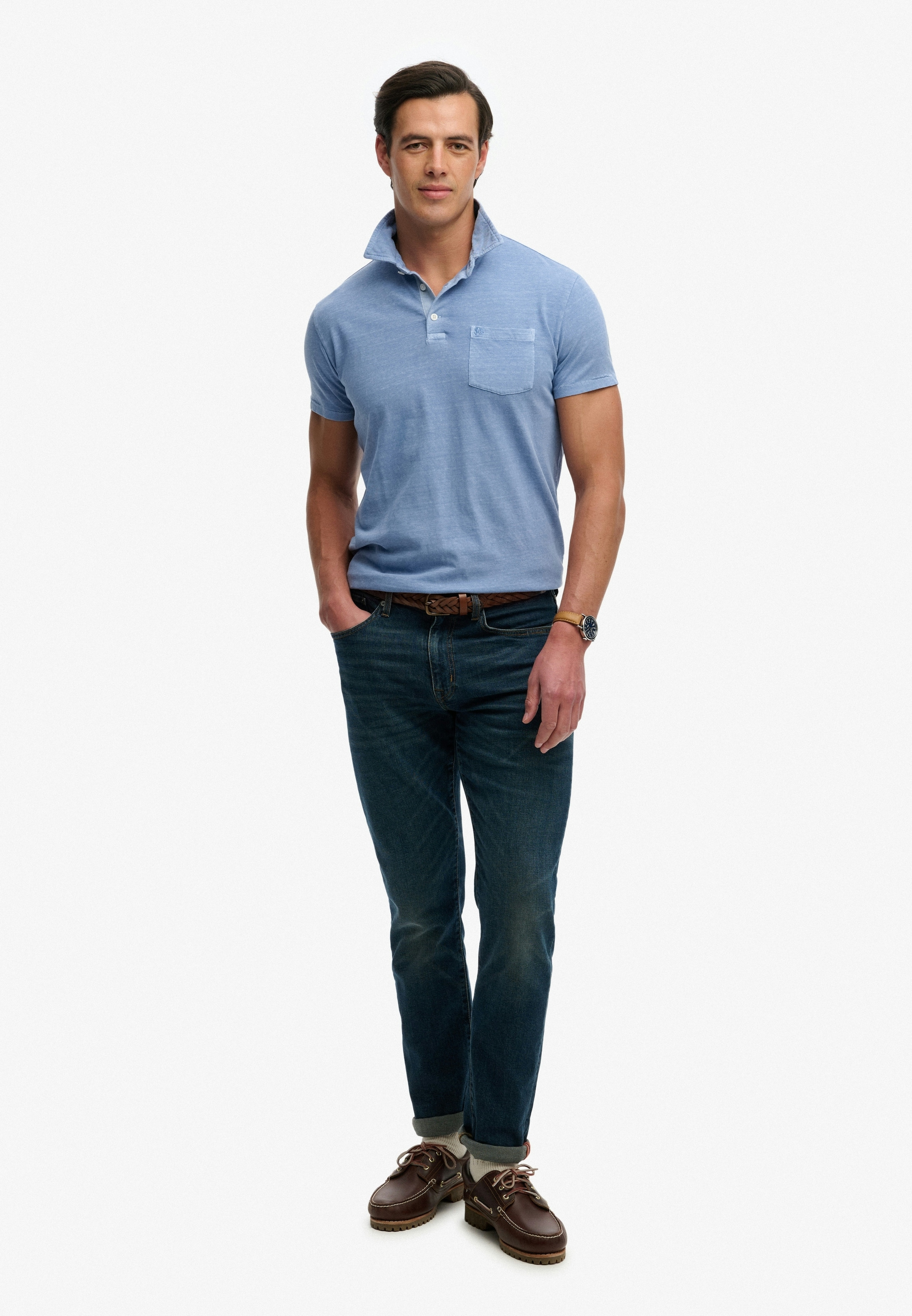 Superdry Poloshirt »CLASSIC COTTON LINEN POLO« aus tollem Baumwoll-Leinen-Mischgewebe