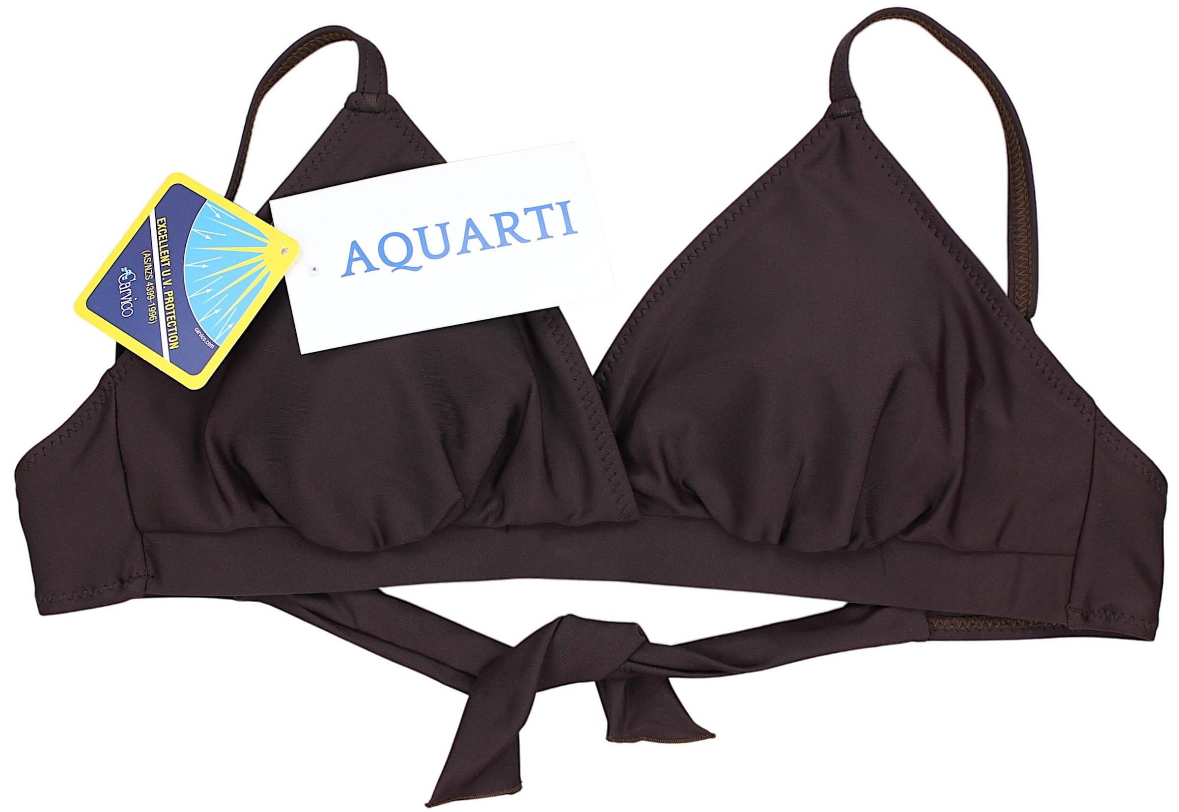 AQUARTI Triangel-Bikini-Top »Bikini Oberteil Damen Bikini Top Oberteil Triangel Neckholder Push Up Padded Zum Binden«