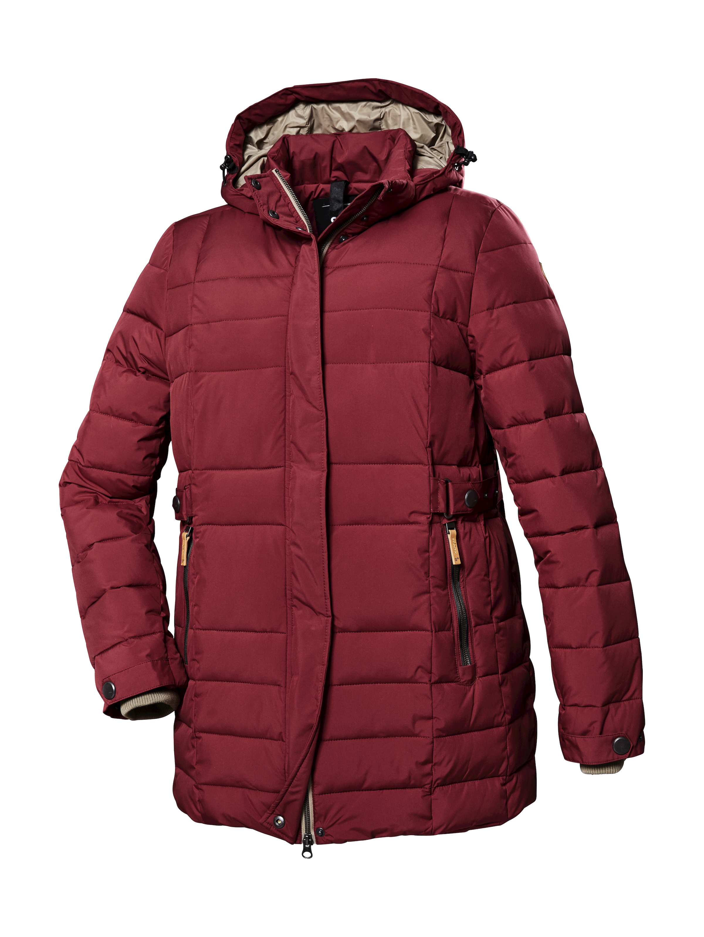 STOY Steppjacke »STW 6 WMN QLTD JCKT«, Wasserabweisender, winddichter Parka mit abnehmbarer Kapuze.