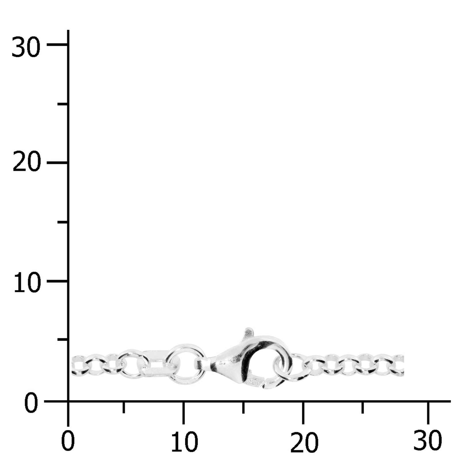 OSTSEE-SCHMUCK Silberkette »- Erbs 2,5 mm - Silber 925/000 -,«
