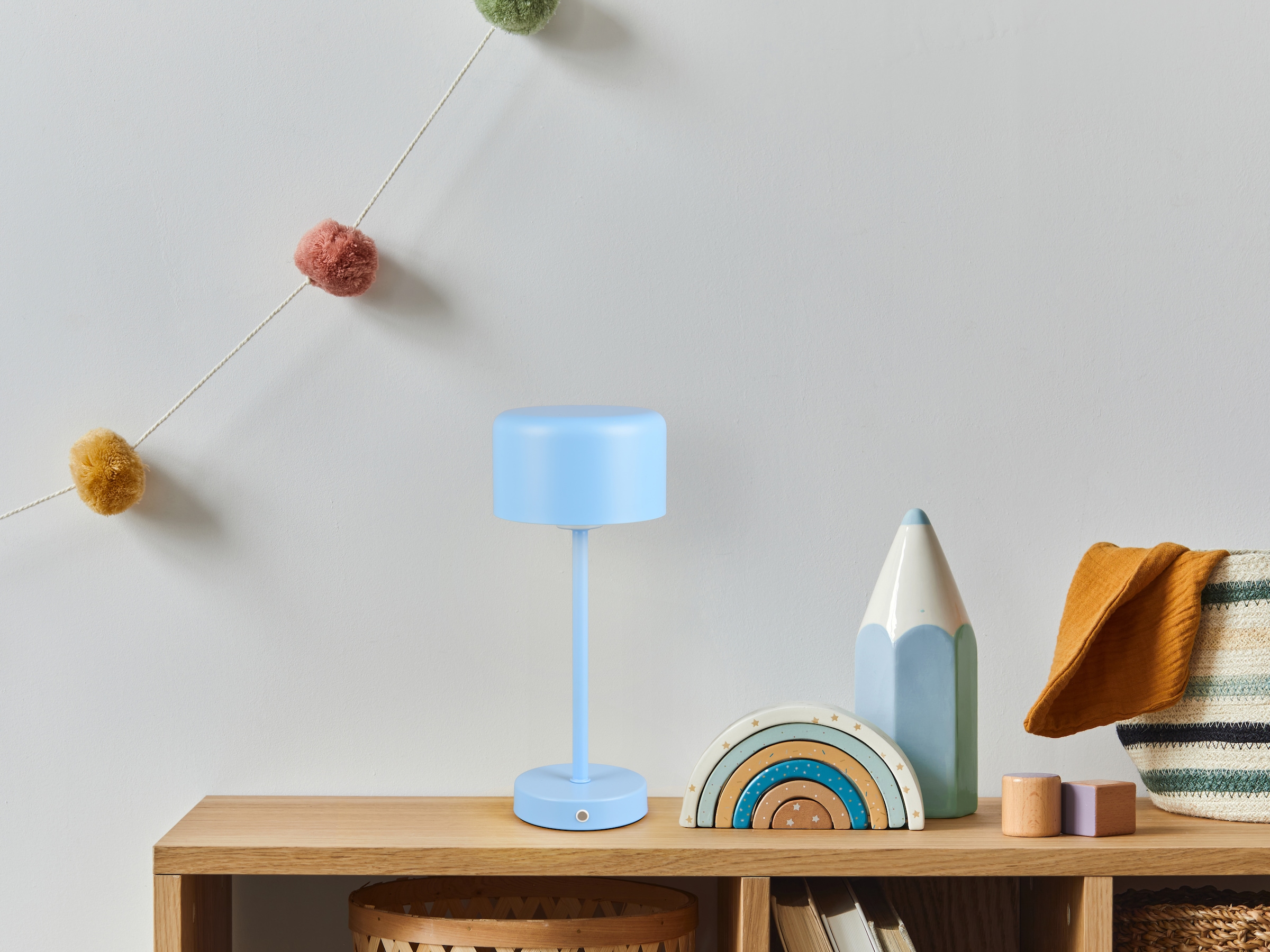 my home LED Tischleuchte »Abelke, Tischlampe Kinderzimmer mit USB-C Ladekabel, Touch-Sensor« LED-Board 1 Stk. Warmweiß dimmbar, Höhe 30cm, Kinder Lampe warmweiß Leselampe, Akkuleuchte, Akku