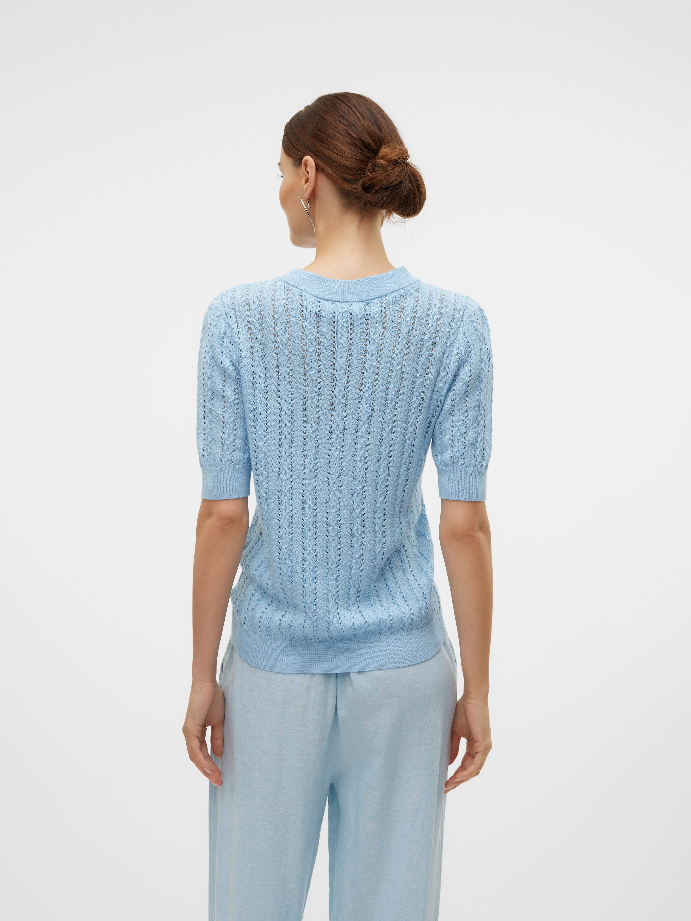 Vero Moda Kurzarmpullover »VMMORENA 2/4 O-NECK PULLOVER GA BOO REP«