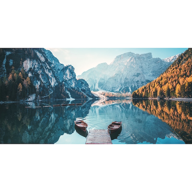 Bönninghoff Leinwandbild »Pragser Wildsee«, Seelandschaft-Italien, (1 St.),  BxH: 100x50 cm bestellen online bei OTTO