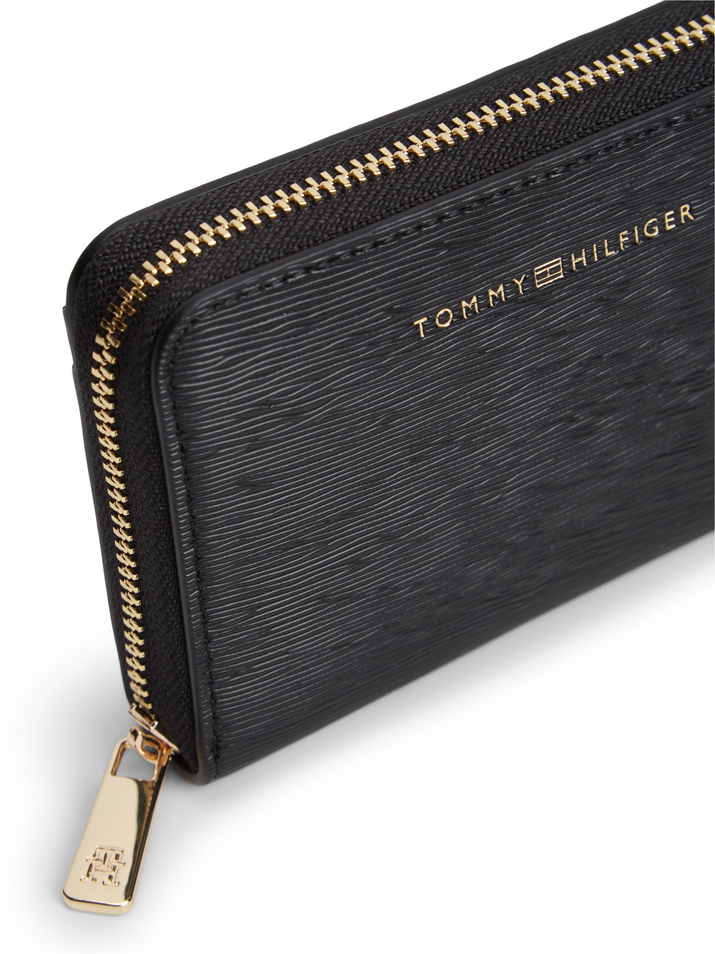 Tommy Hilfiger Geldbörse »TH MODERN COMPACT ZA« Damen Geldbeutel, Portemonnaie mit Logo-Schriftzug