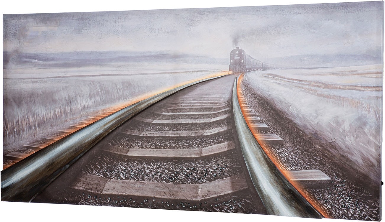 GILDE Metallbild »Bild rechteckig Railroad« Landschaft 1 Stk. tlg.