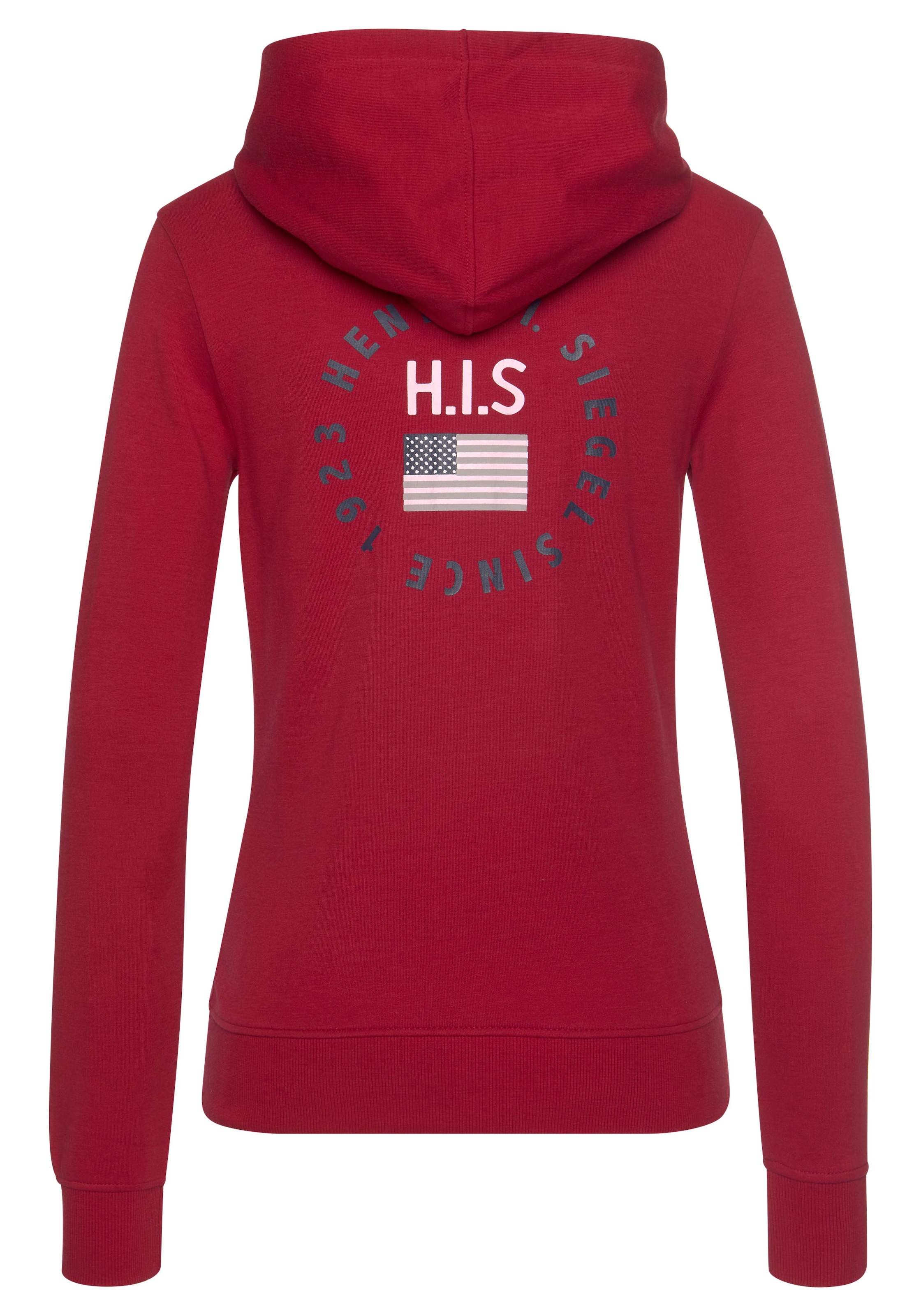 H.I.S Kapuzensweatjacke, Loungejacke mit Kapuze und seitlichen Taschen, Loungewear