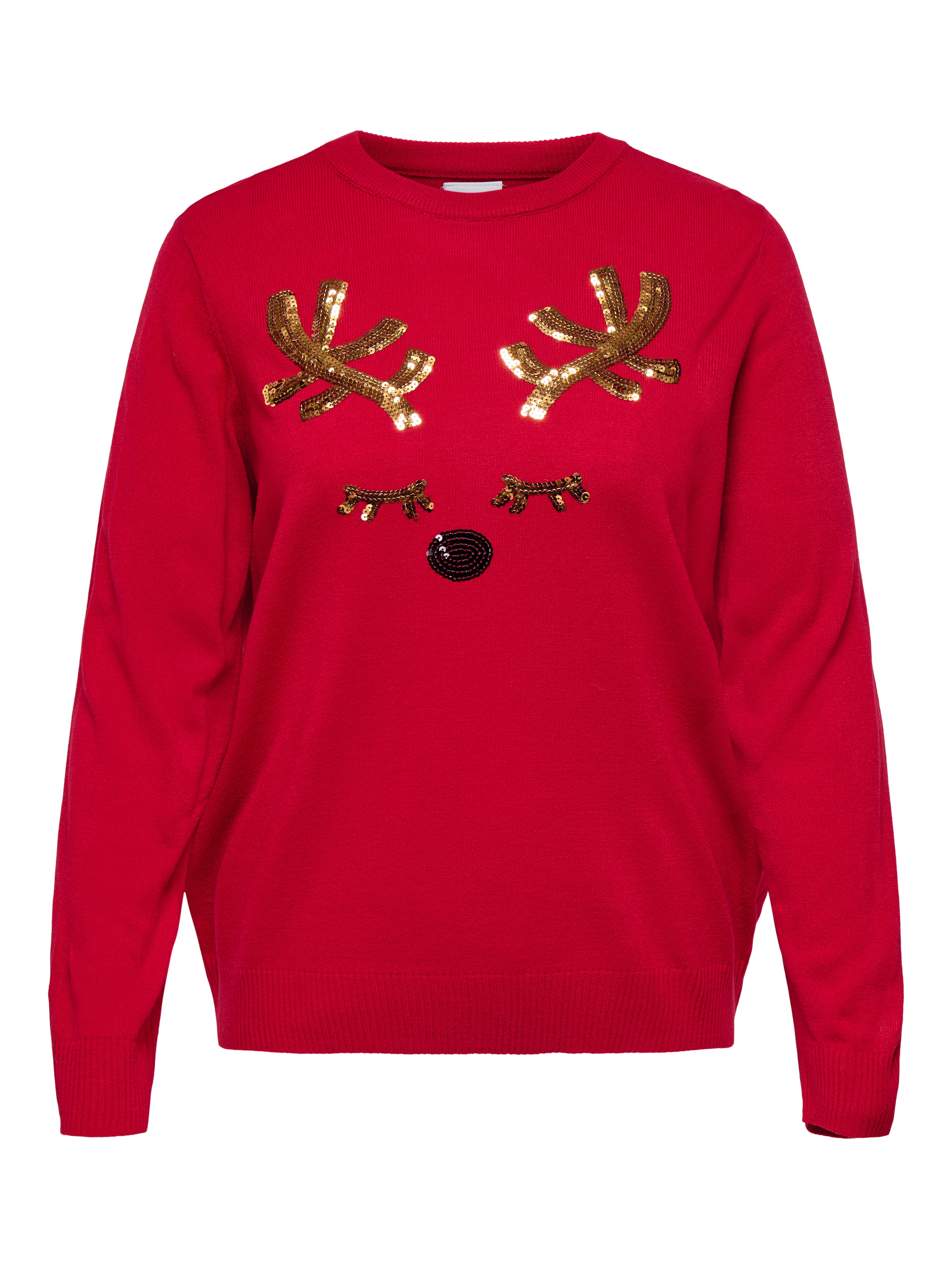Only Carmakoma Weihnachtspullover »CARXMAS SHINE LS ONECK KNT« Ugly Sweater, Größe M