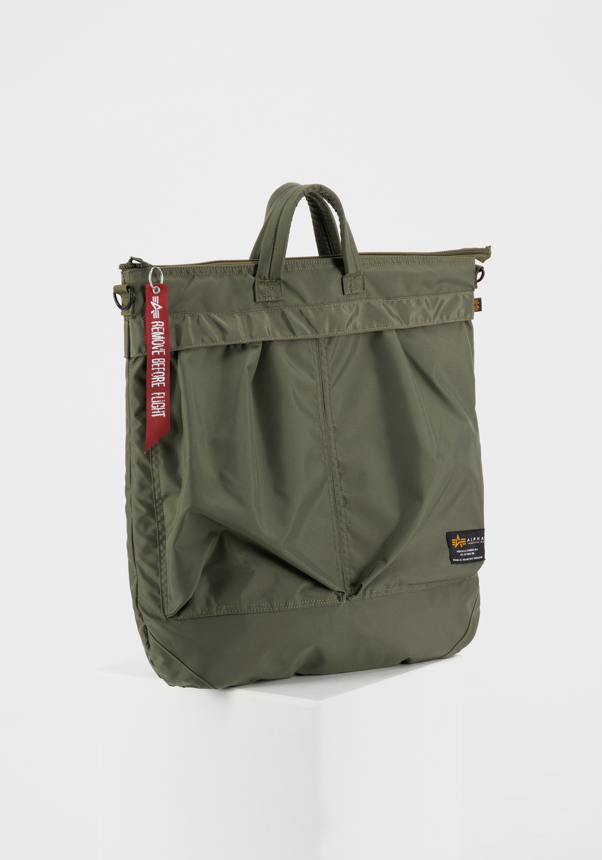 Alpha Industries Tragetasche »Label Helmet Bag« in grün, Größe onesize