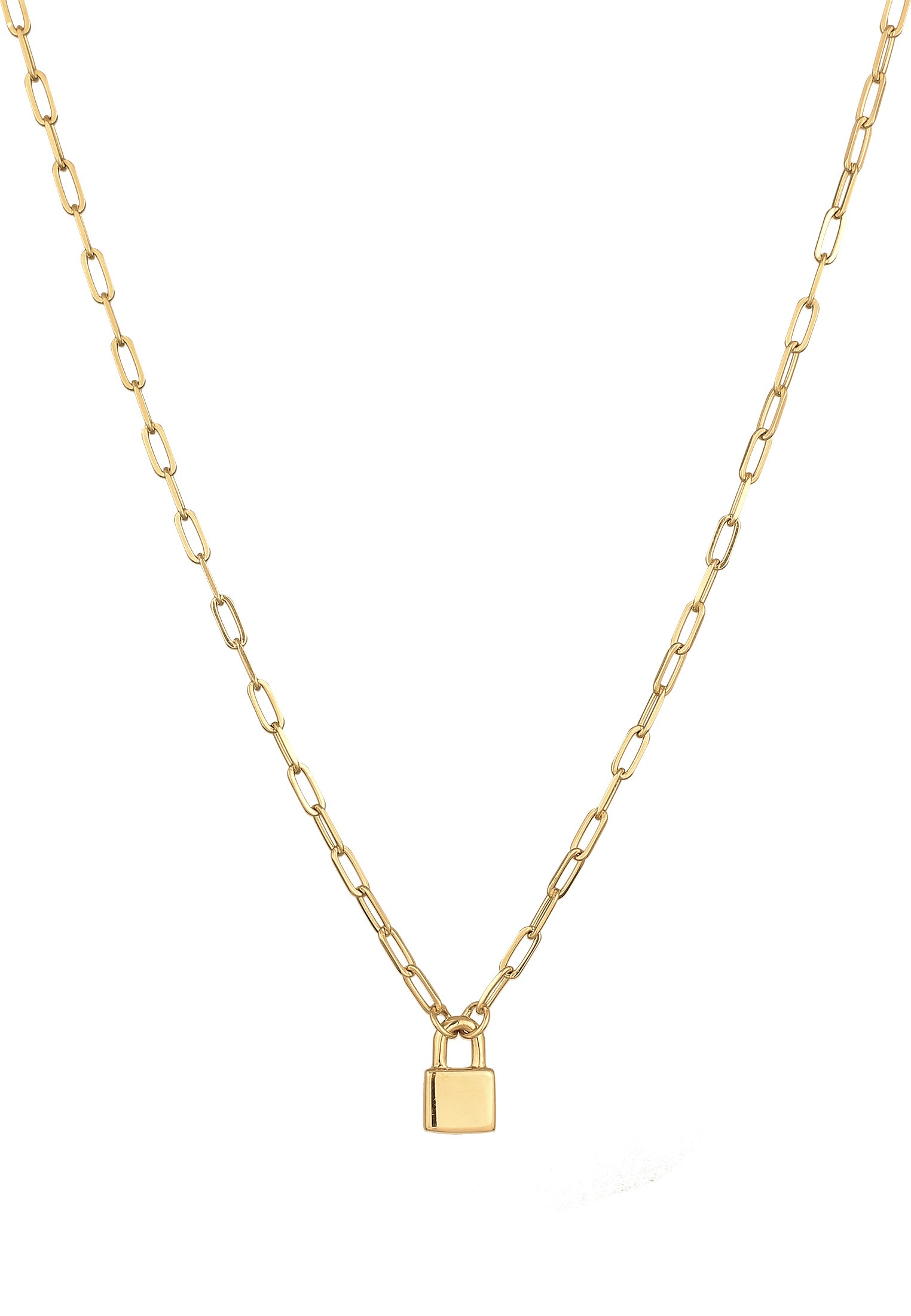 Elli Premium Kette mit Anhänger »Halskette Schloss Liebe Gliederkette Unisex 925er Silber«