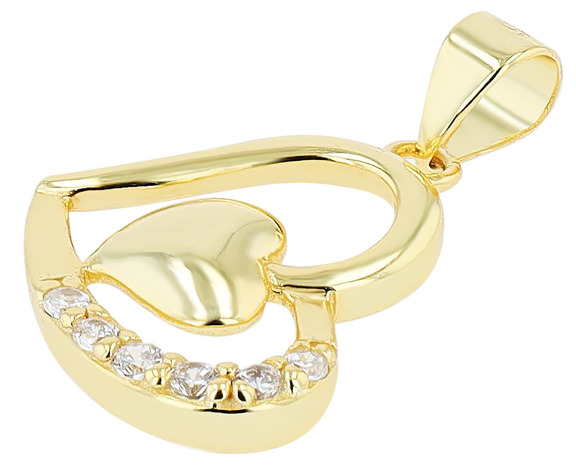 Adelia´s Herzanhänger »Damen Anhänger ¿ Herz Herzanhänger aus 925 Silber mit Zirkonia«