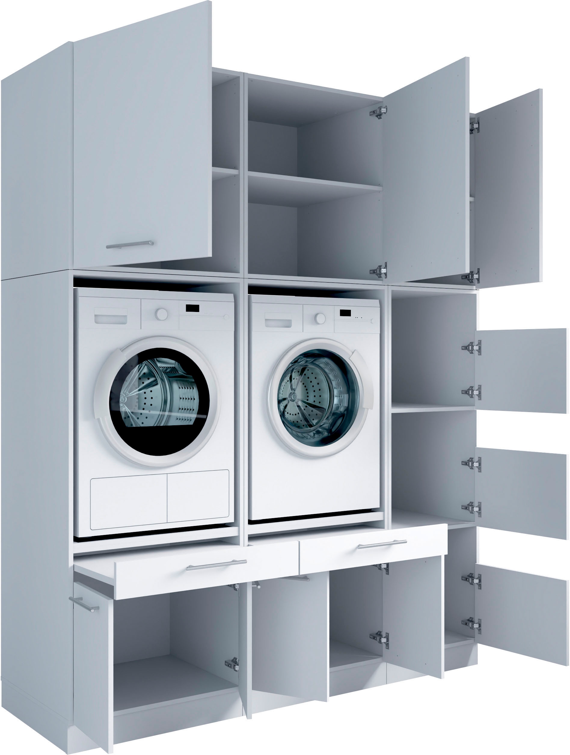 Laundreezy Mehrzweckschrank-Set »Laundreezy, 6-tlg. Mehrzweckschrank-Set B/H/T 186/238/68 cm« 6 Stk. tlg.