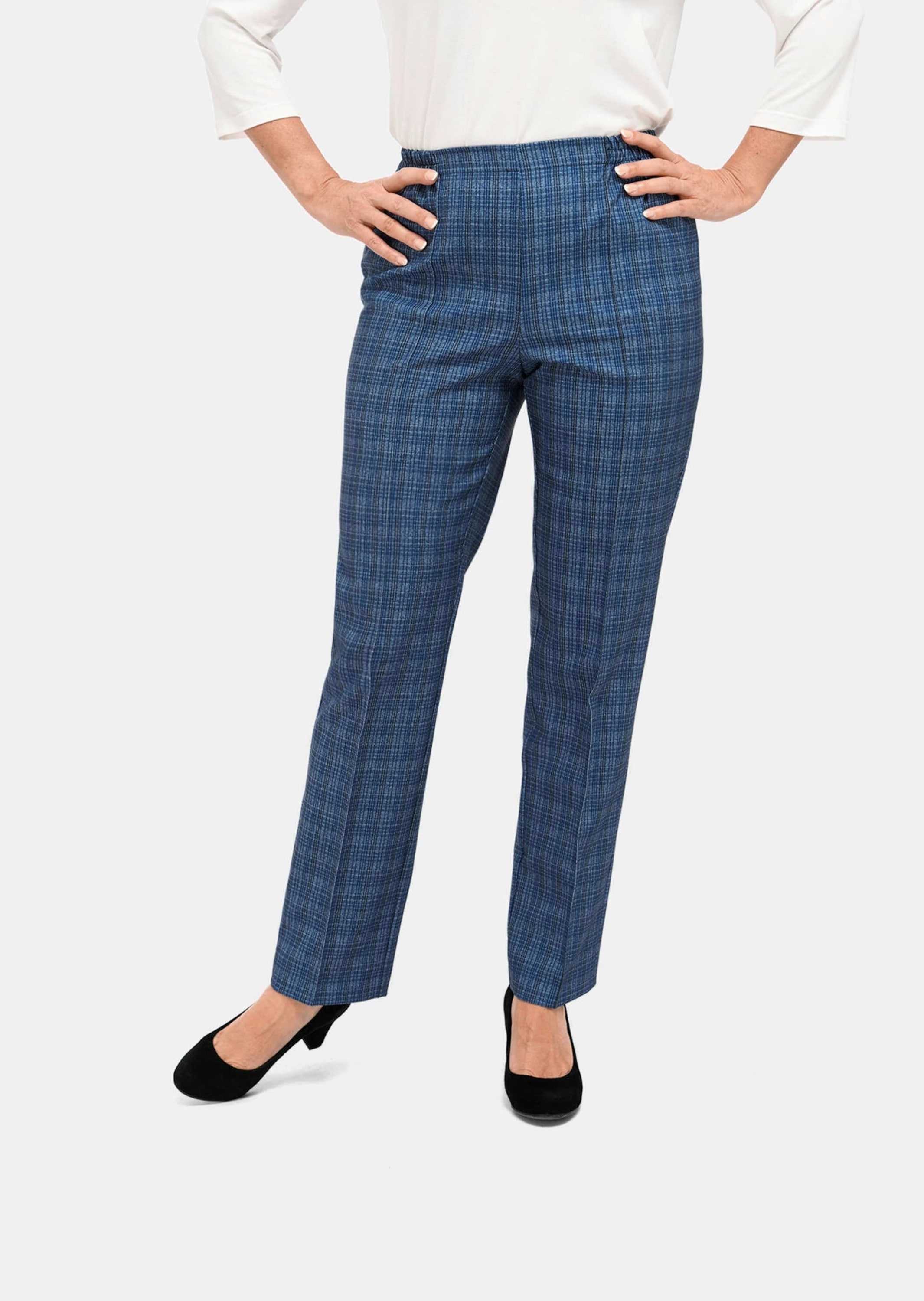 GOLDNER Schlupfhose »Kurzgröße Re-fresh Karoschlupfhose«