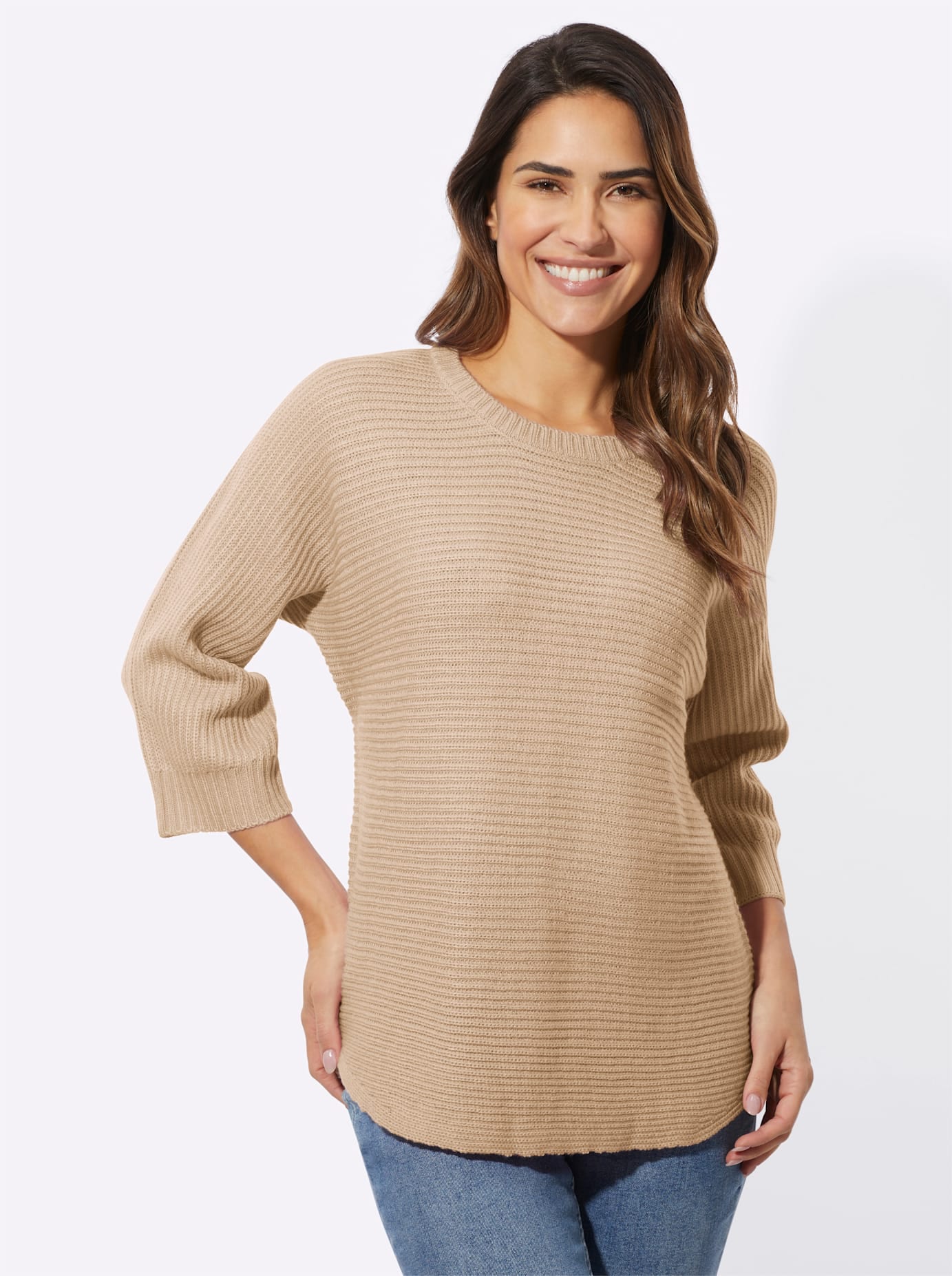 Classic Basics 3/4 Arm-Pullover »Rundhals-Pullover«