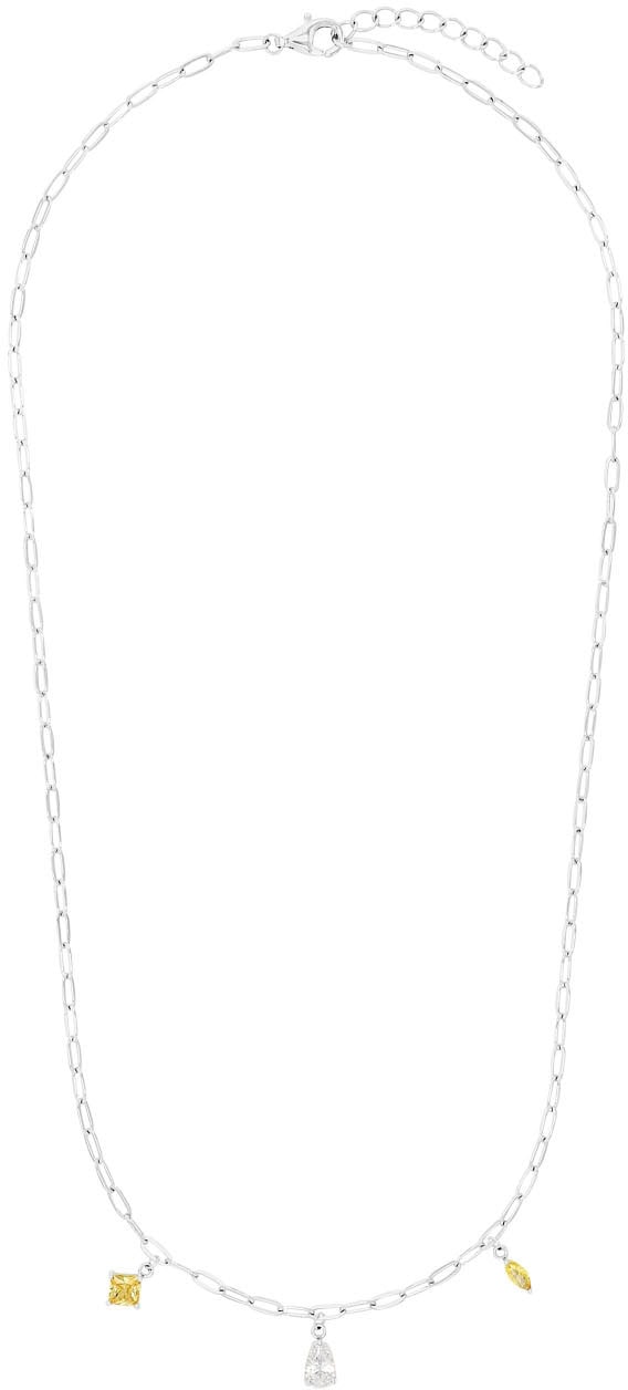 Amor Kette mit Anhänger »2039275, 2039280«, mit Zirkonia (synth.) oder Glasstein