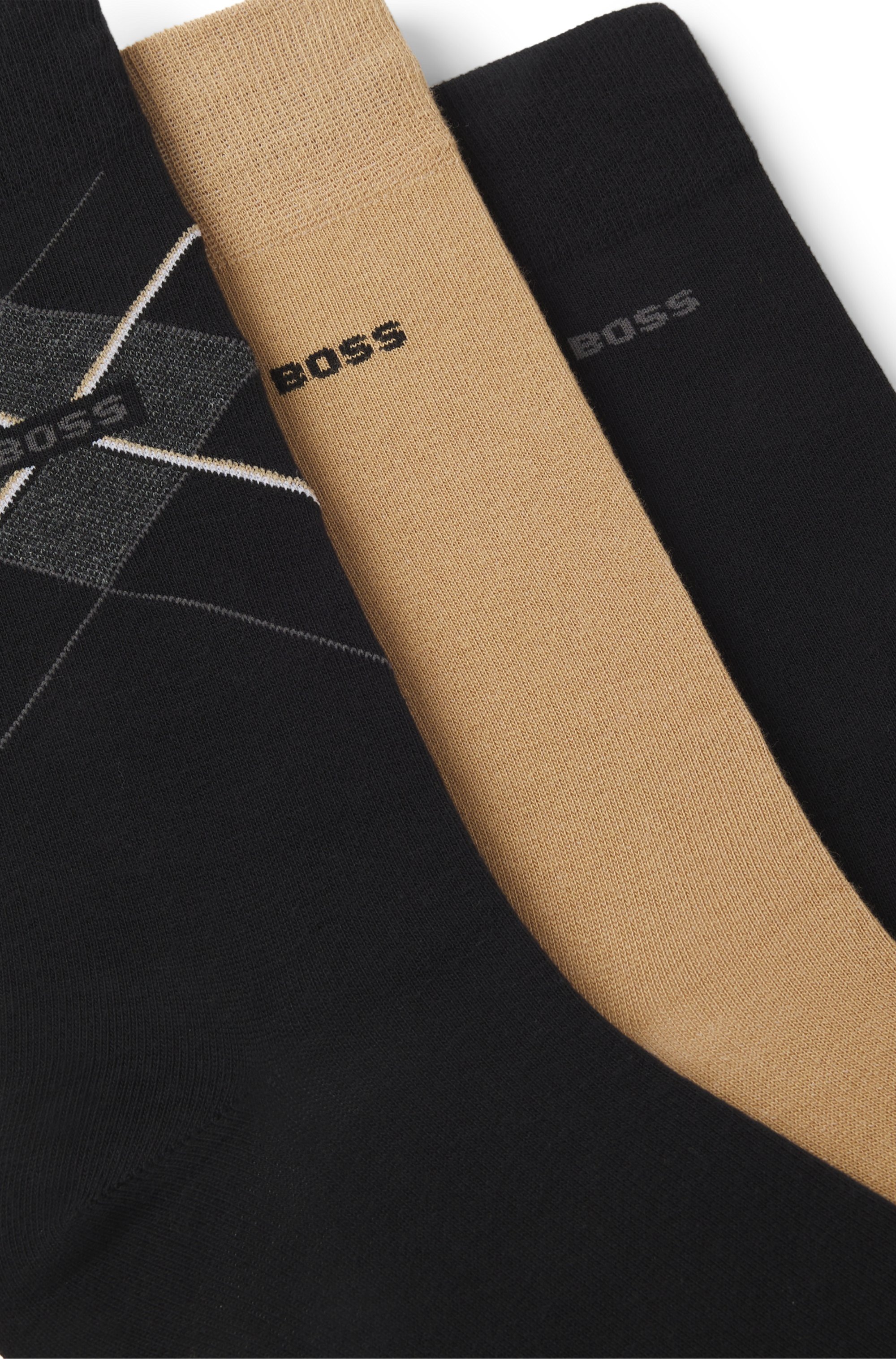 BOSS Socken »3PRSGiftset ArgyleCC« Geschenk-Set, Baumwoll-Mix