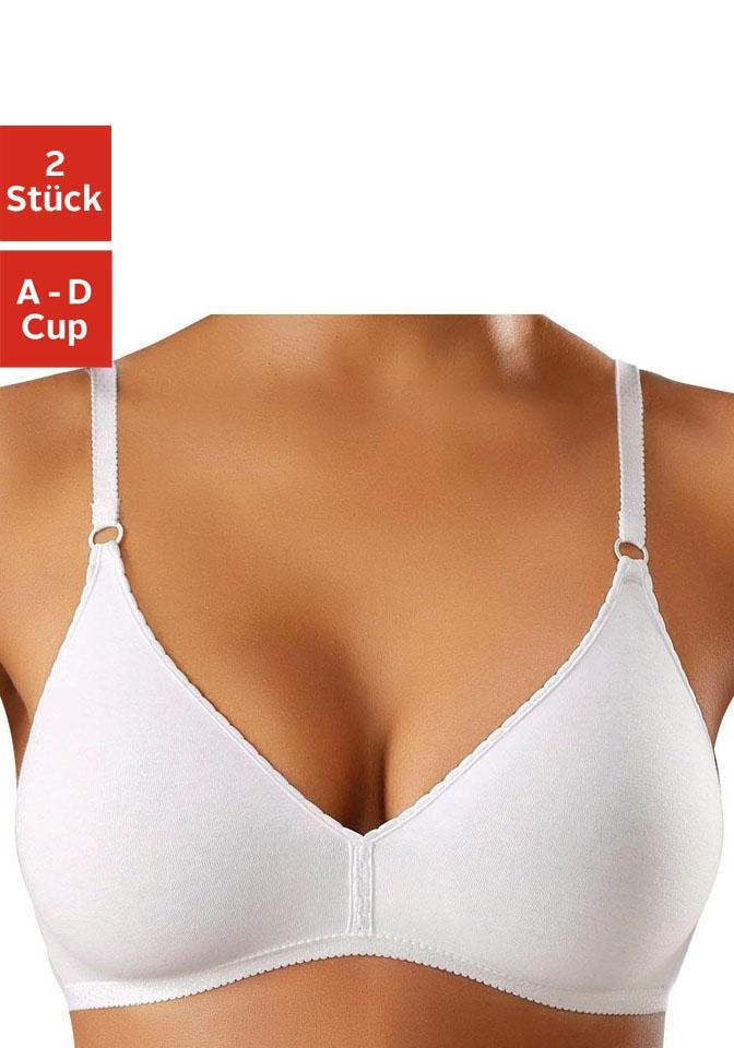 Bralette-BH, (Packung, Baumwollqualität angenehm aus petite bei 2 ohne OTTO Bügel Stück), fleur weicher bestellen