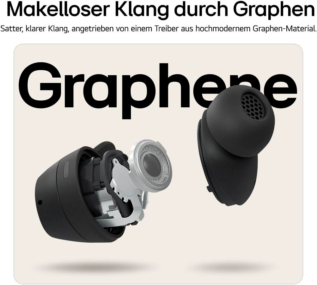 LG wireless In-Ear-Kopfhörer »xboom Buds Plus« Bluetooth Active Noise Cancelling (ANC) | Freisprechfunktion | Sprachsteuerung | UV-Reinigung | integrierte Steuerung für Anrufe und Musik | kompatibel mit Siri