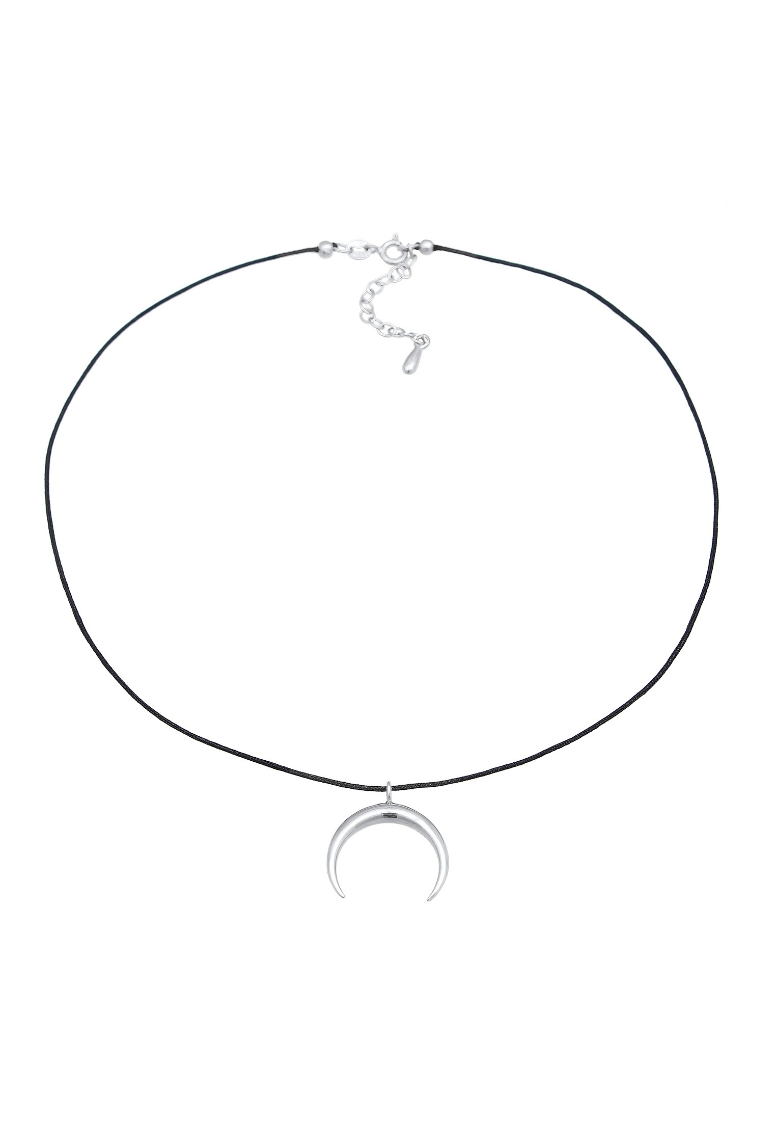 Elli Choker »Halskette Choker Nylon Halbmond Sichel 925 Silber«