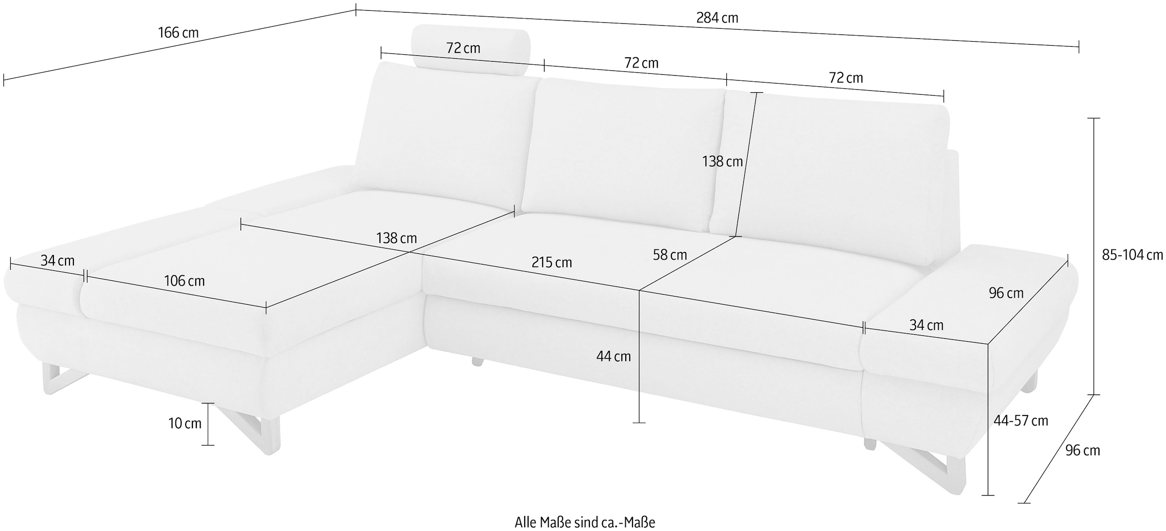 INOSIGN Schlafsofa »City/Giron«, komfortable Bettfunktion (Liegefläche 245 x 138 cm), sowie Bettkasten