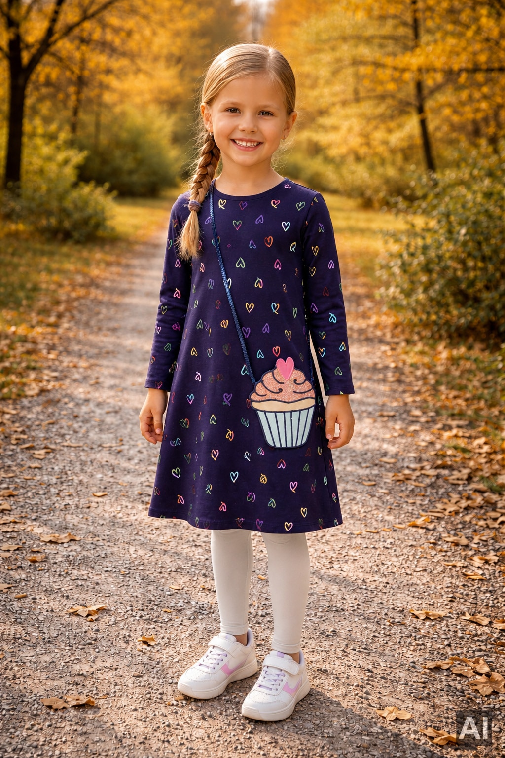 happy girls Jerseykleid Baumwolle, Cupcake Applikation, Pailletten