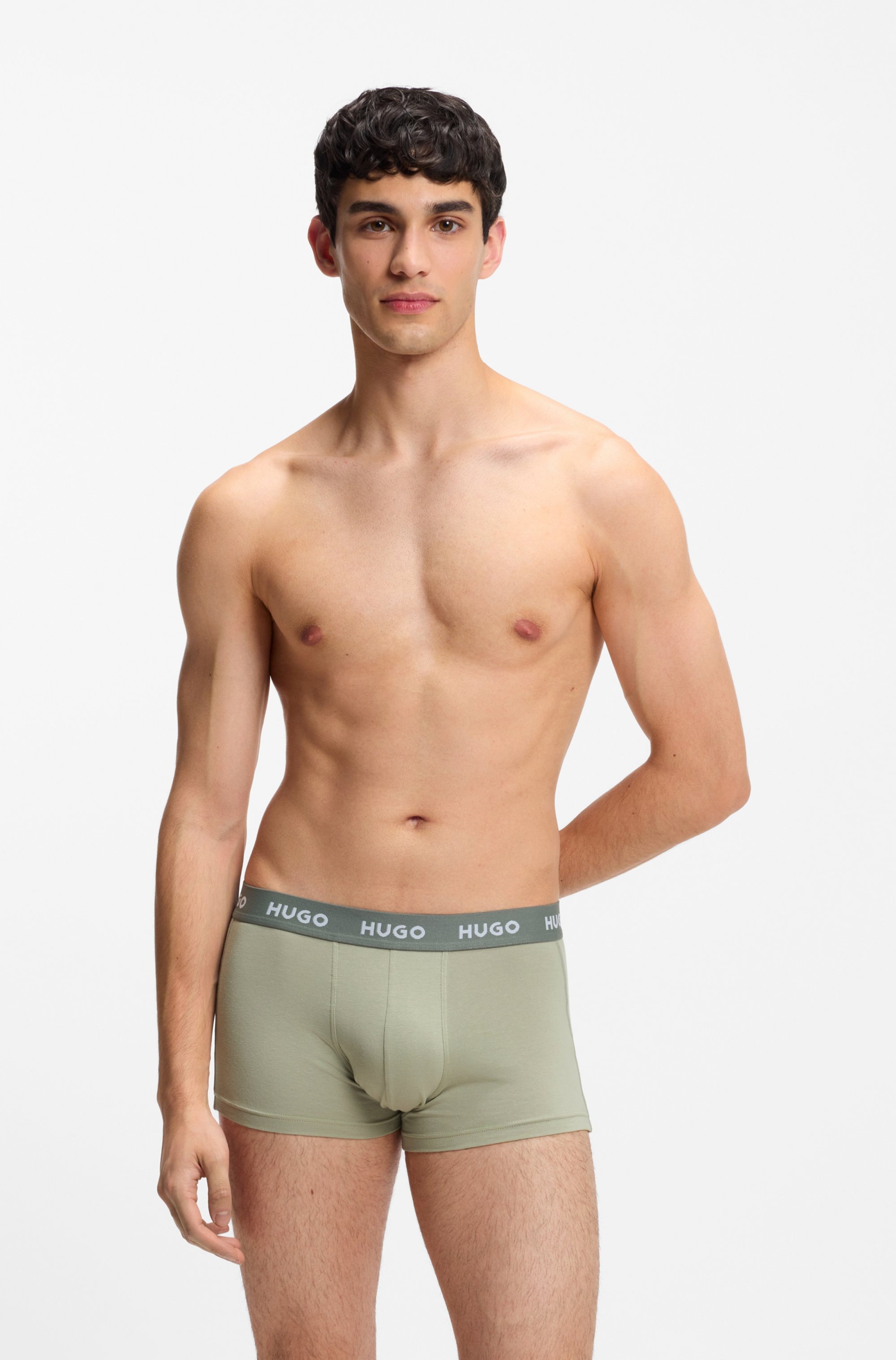 HUGO Underwear Trunk »TRUNK TRIPLET DESIGN« Packung, 3 Stk. mit Logobund