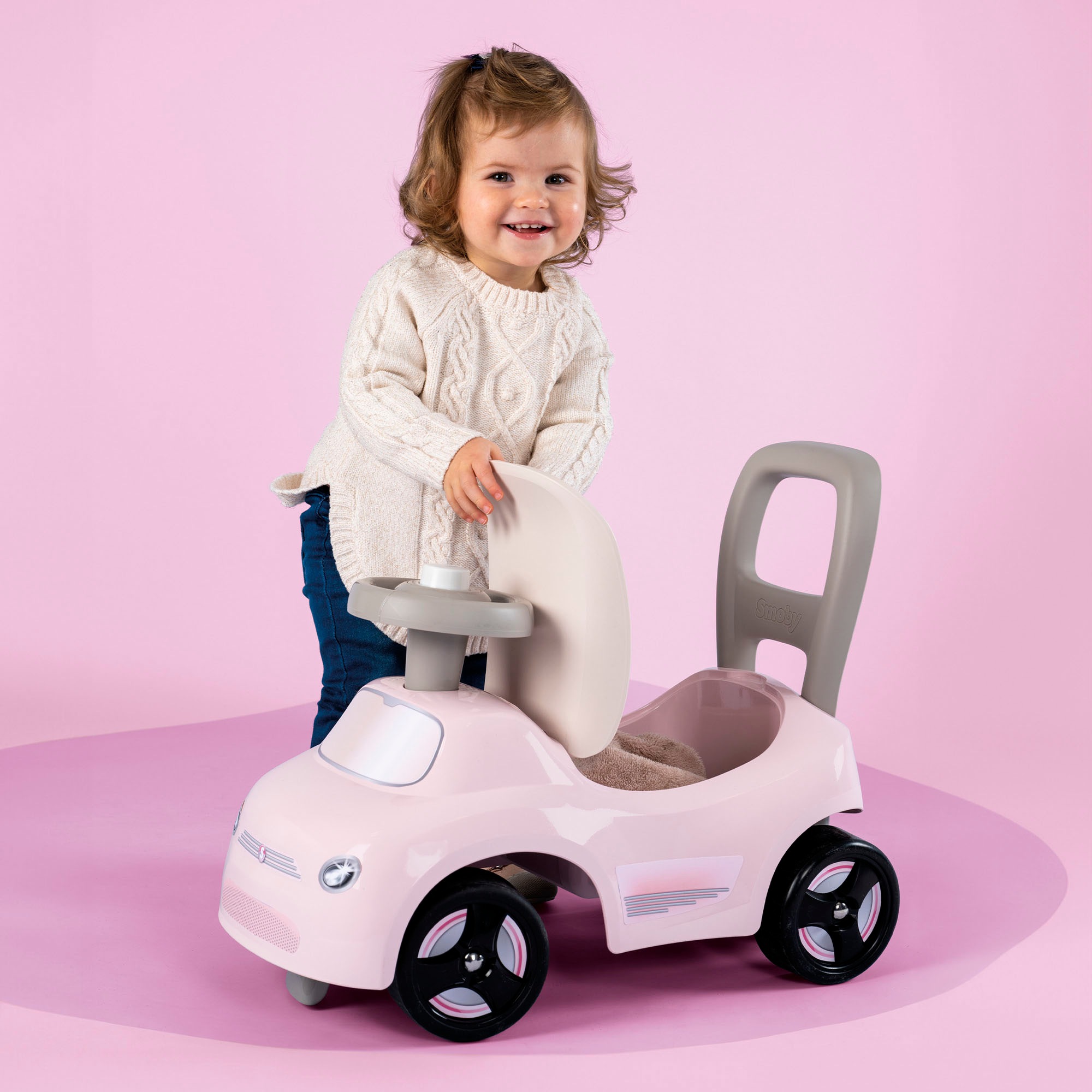 Smoby Rutscherauto »Rutschauto Rosa«, auch als Lauflernhilfe nutzbar; Made in Europe