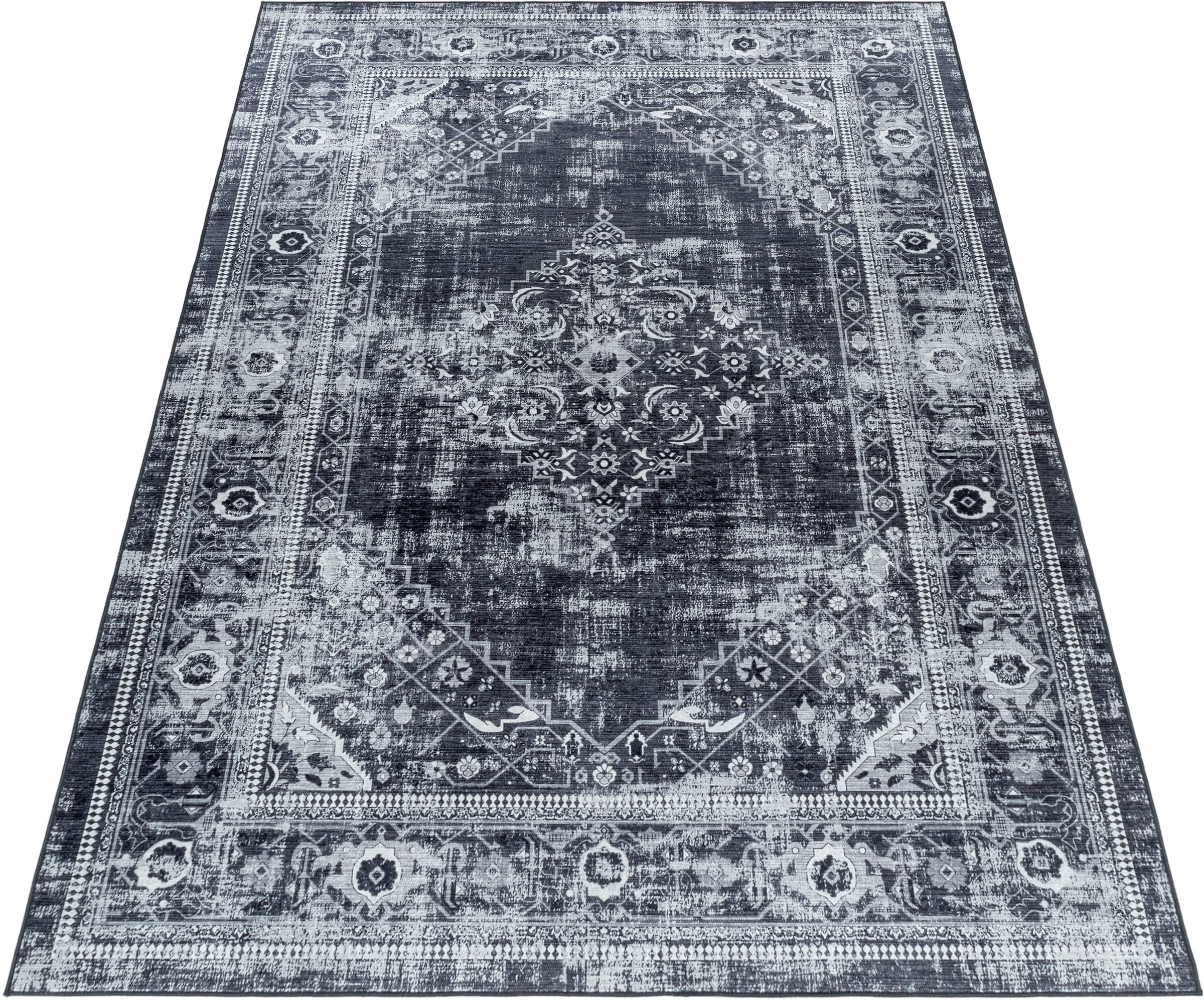 Ayyildiz Teppiche Teppich »FIESTA 4301« rechteckig 6 mm Höhe Läufer, pflegeleichter Kurflorteppich, moderner Vintage, Orient Optik