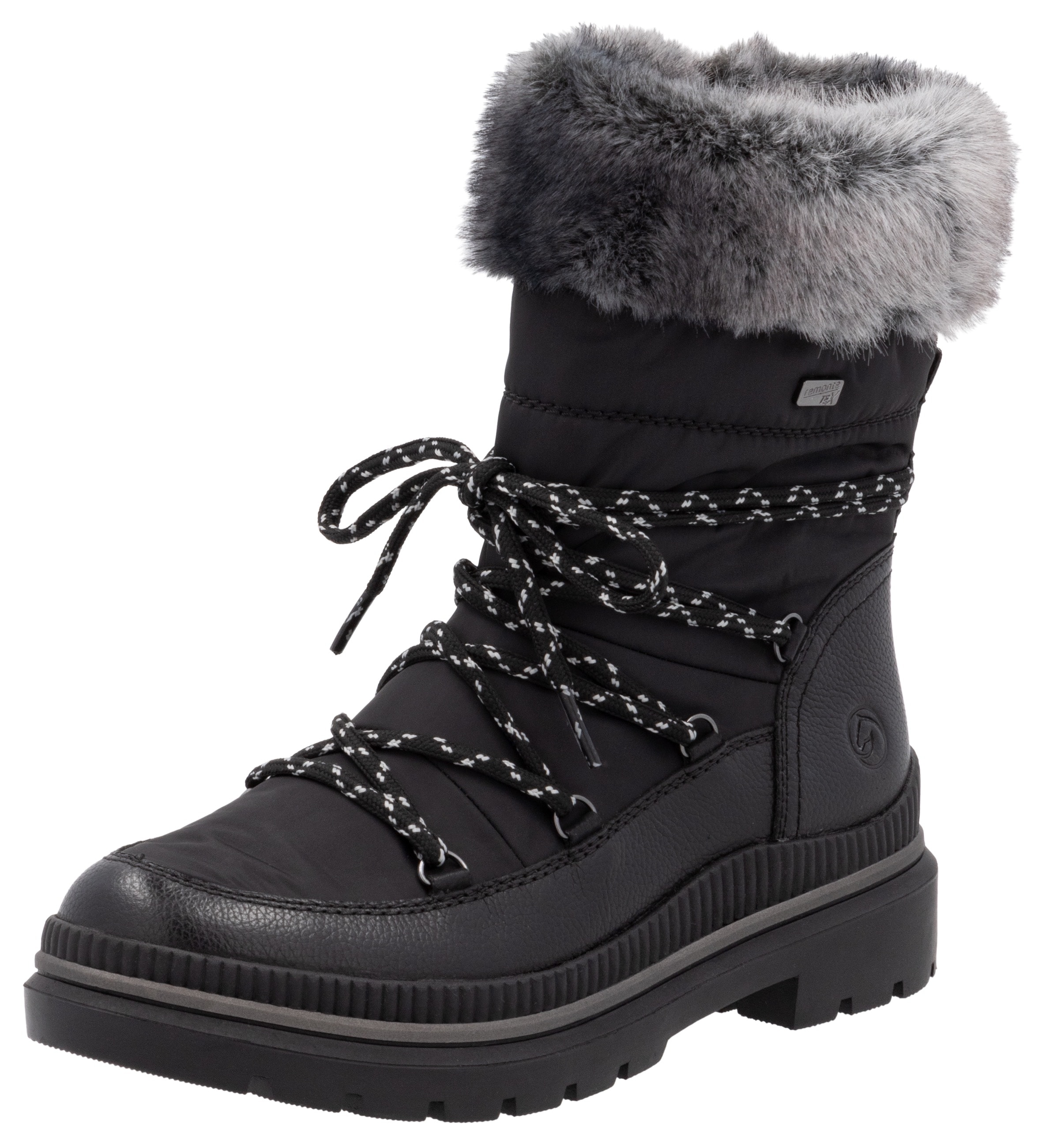 Winterboots, Blockabsatz, Winterstiefelette mit wasserabweisender TEX-Membran