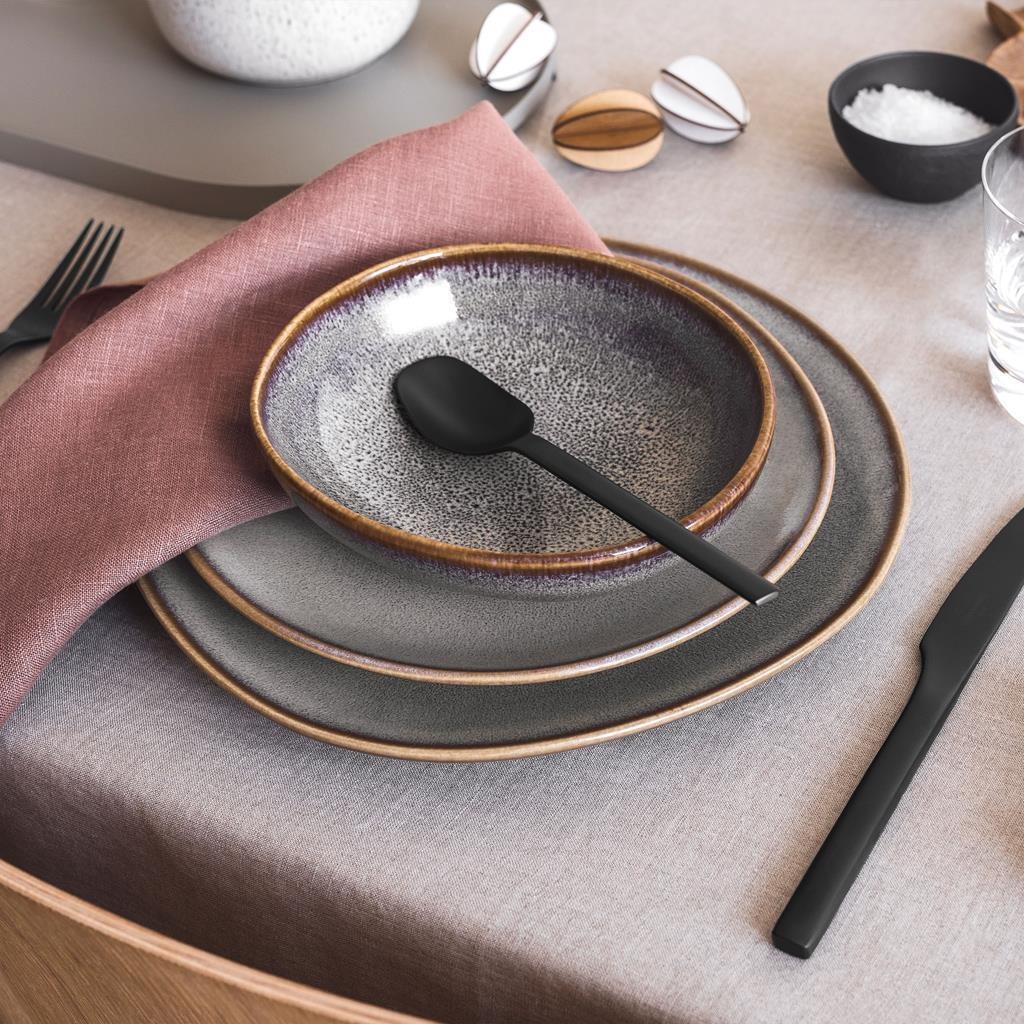 like. by Villeroy & Boch Geschirr-Set »Tafel-Set Lave 4er Set« Spülmaschinenfest, Mikrowellensicher