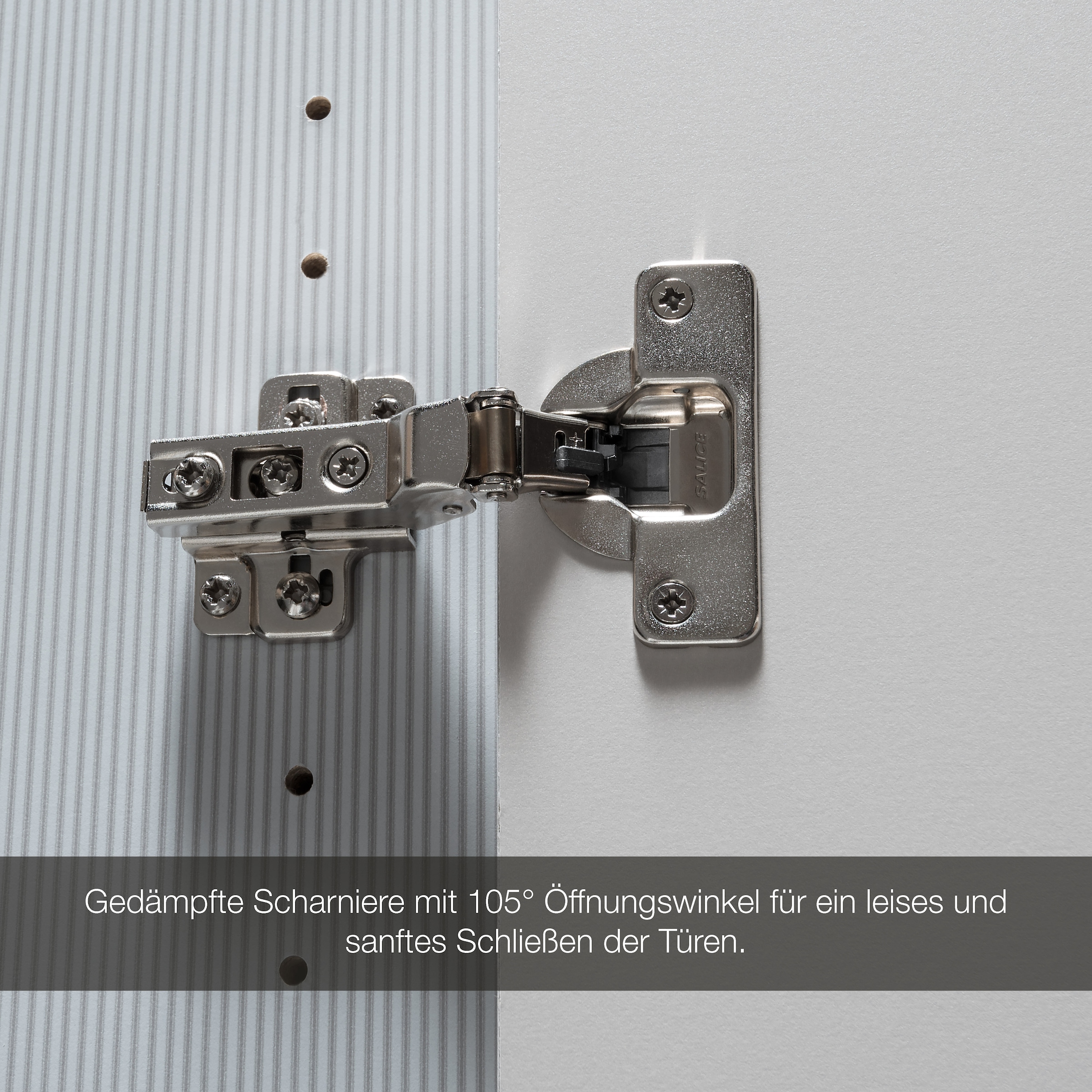 Musterring Kleiderschrank »San Diego, Kleiderschrank, Schrank, Garderobe, mit Glastüren« weiß, Türen gedämpft, 2 Höhen, mehrere Breiten, MADE IN GERMANY, 1 Stk. tlg. 2-türig (gedämpft), 2 Böden, 1 Kleiderstange, Chromgriffe