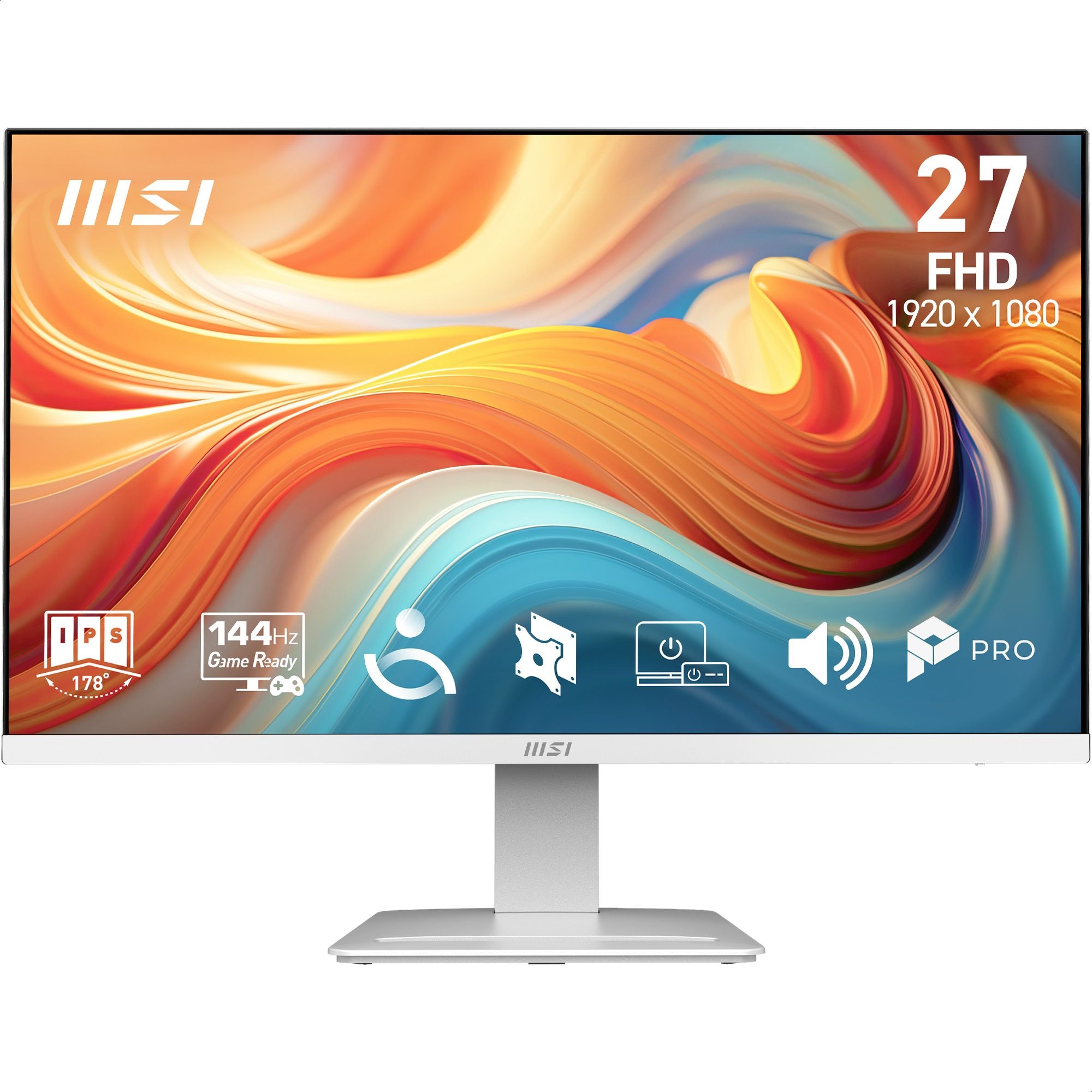 MSI LED-Monitor »PRO MP273W E14A« 68,6 cm/27 ″  1920 x 1080 px FHD 1 Reaktionszeit 144 Hz neigbar, Lautsprecher, Zubehörsteckplatz
