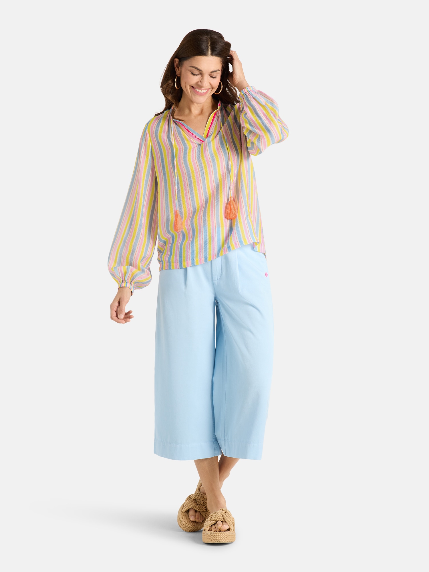 Lieblingsstück Langarmbluse »ClaireL« mit Bindebändern, Viskose-Mix