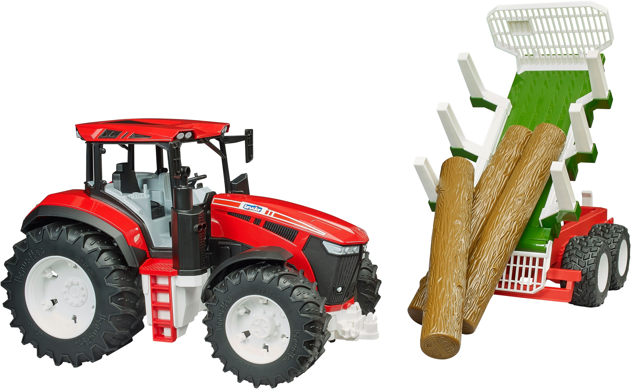 Bruder® Spielzeug-Traktor »Roadmax Traktor mit Rückeanhänger (03453)« Made in Europe