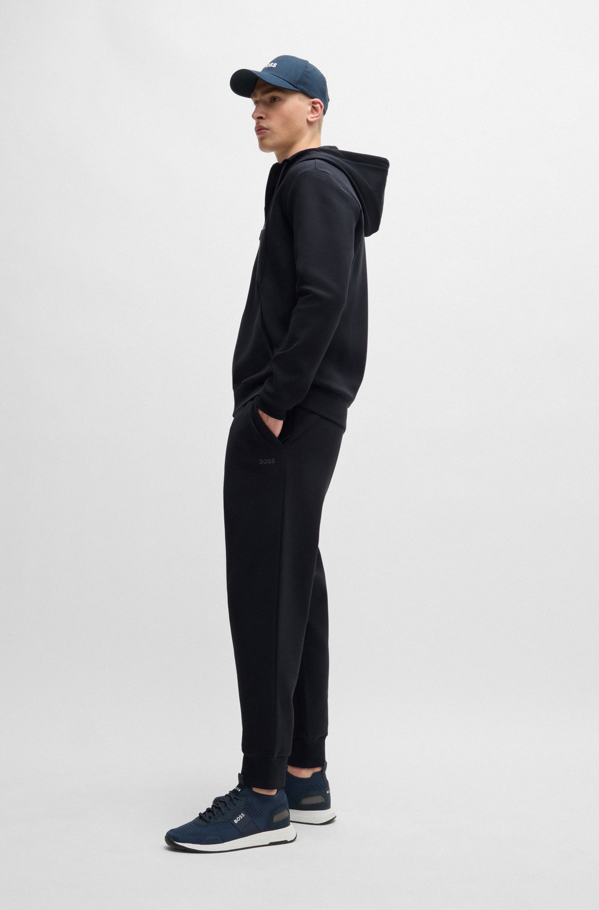 BOSS GREEN Kapuzensweatjacke »Saggy«, mit BOSS Aufdruck