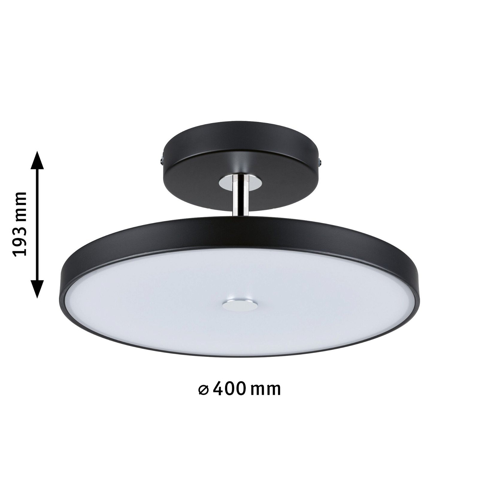Paulmann LED Deckenleuchte »Hildor 30W 400 mm Schwarz 230V 2700K Metall/Kunststoff«, 1 flammig, 3-step-dimmbar