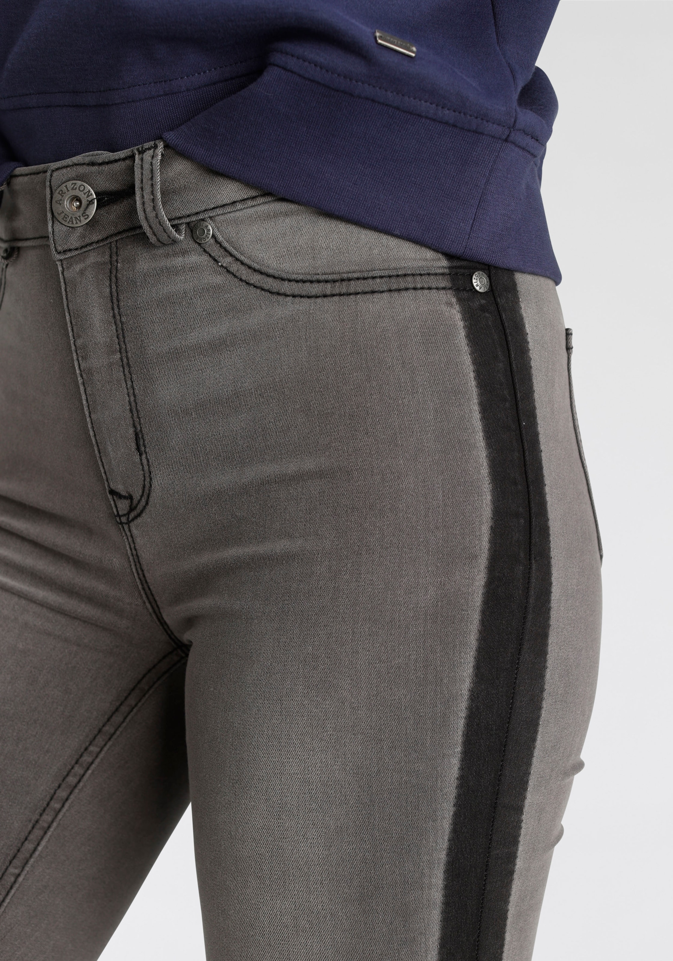 Arizona Skinny-fit-Jeans seitlichem Streifen Waist OTTO »Ultra mit High Stretch«, bei