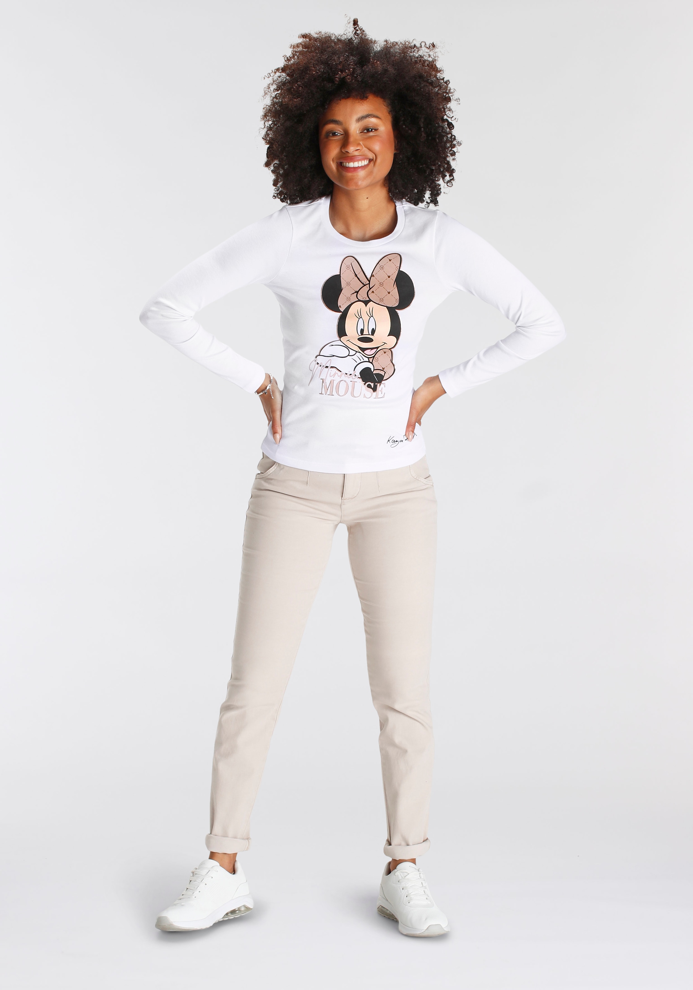 KangaROOS Langarmshirt, sehr figurbetonte Passform, aus dehnbarer Rippware