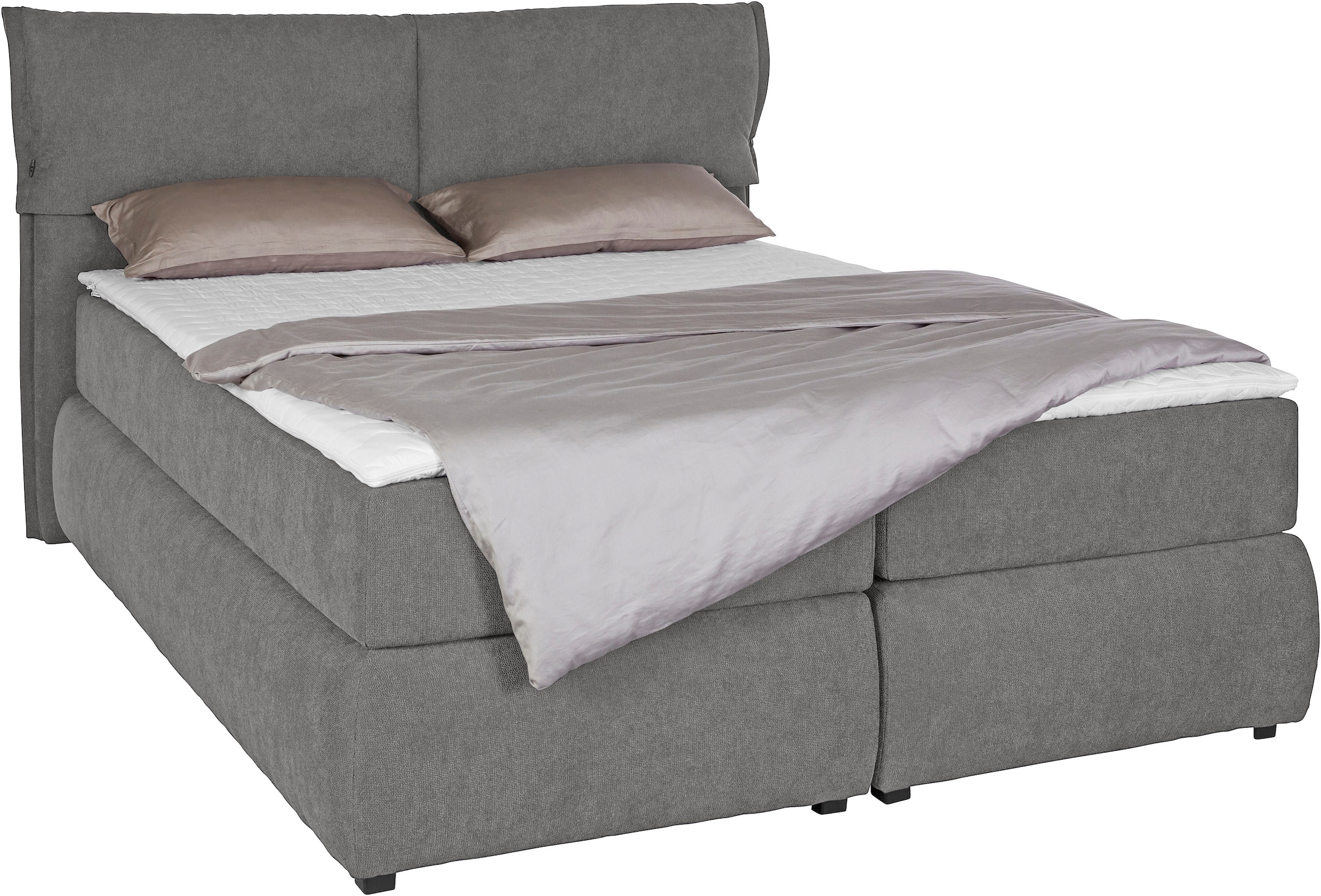 andas Boxspringbett »Jenson«, in 4 Farben, 4 Breiten, 3 Matratzenarten in 2 Härtegraden, Topper