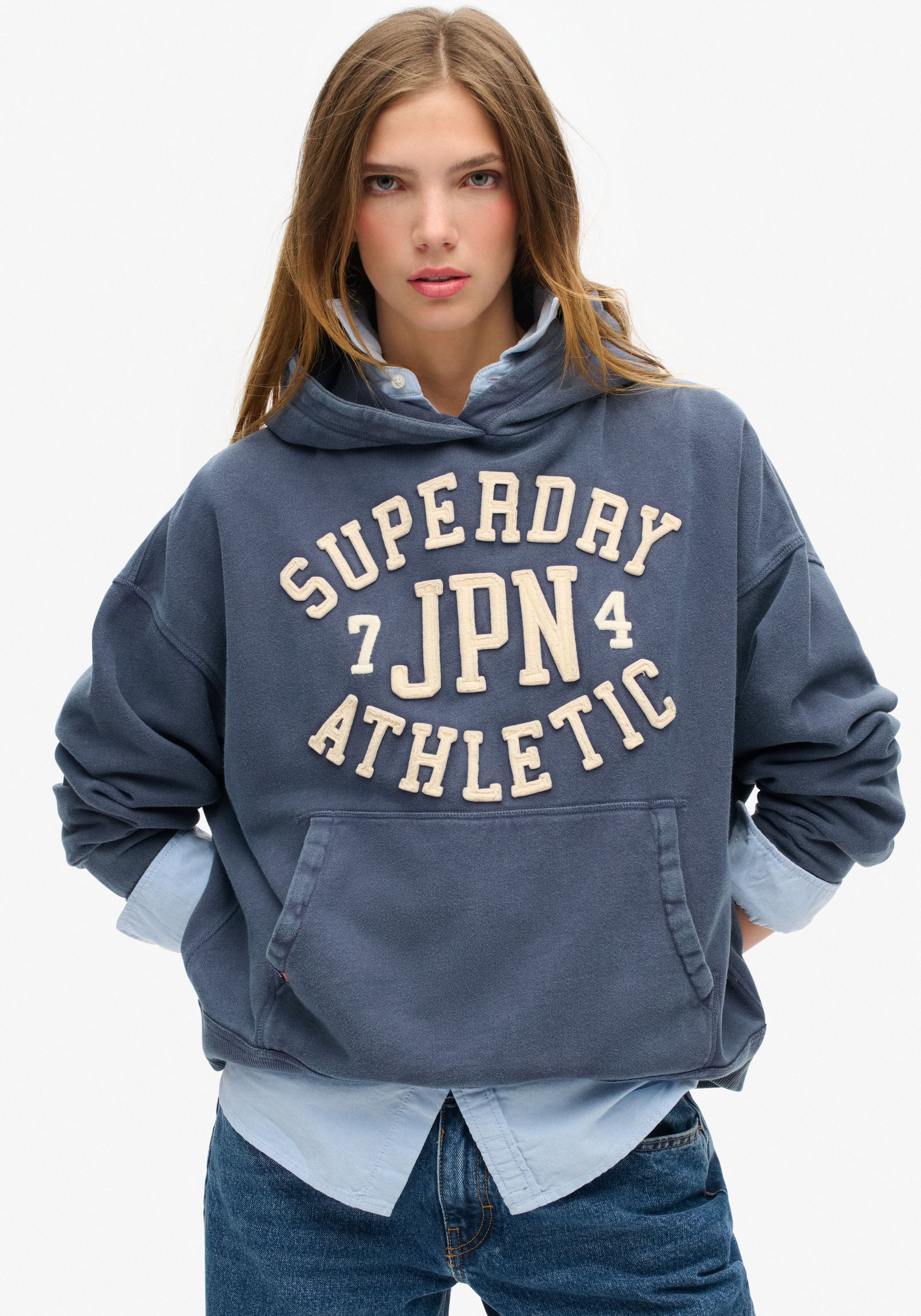 Superdry Kapuzensweatshirt »ATHLETIC APPLIQ OVERSIZE HOOD«