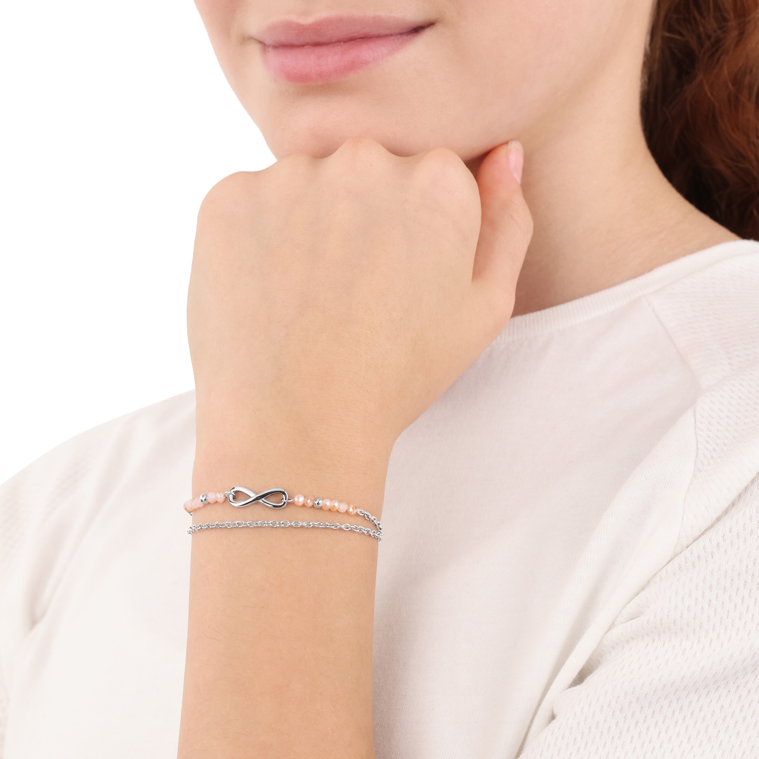 s.Oliver Armband »Infinity/Unendlichkeitsschleife« mit Glasstein