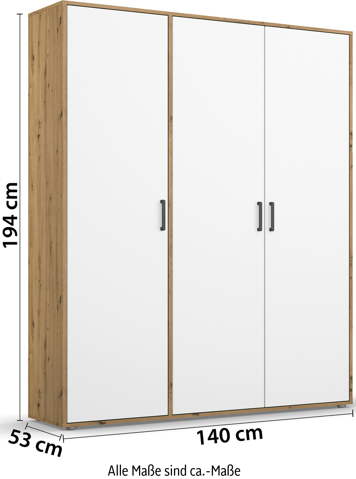 rauch Kleiderschrank »VOYAGER Otto´s Choice Garderobe Wäscheschrank TOPSELLER Schlafzimmer«, (in 3 verschiedenen Ausstattungen BASIC/CLASSIC/PREMIUM), Schrank mit modernen Griffen in viel Stauraum MADE IN GERMANY