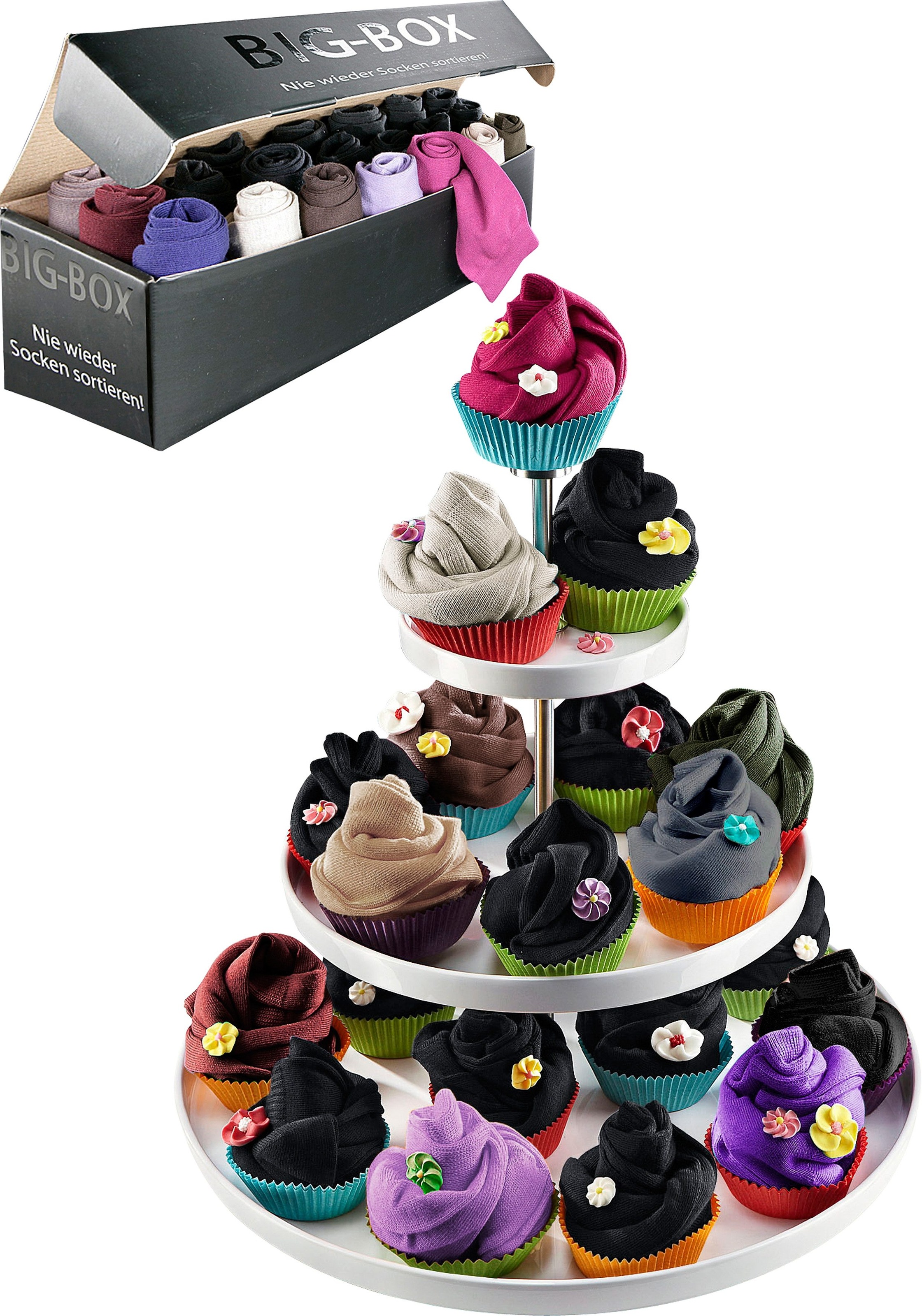 Go in Basicsocken, (Box, 20 Paar), in der großen Big-Box