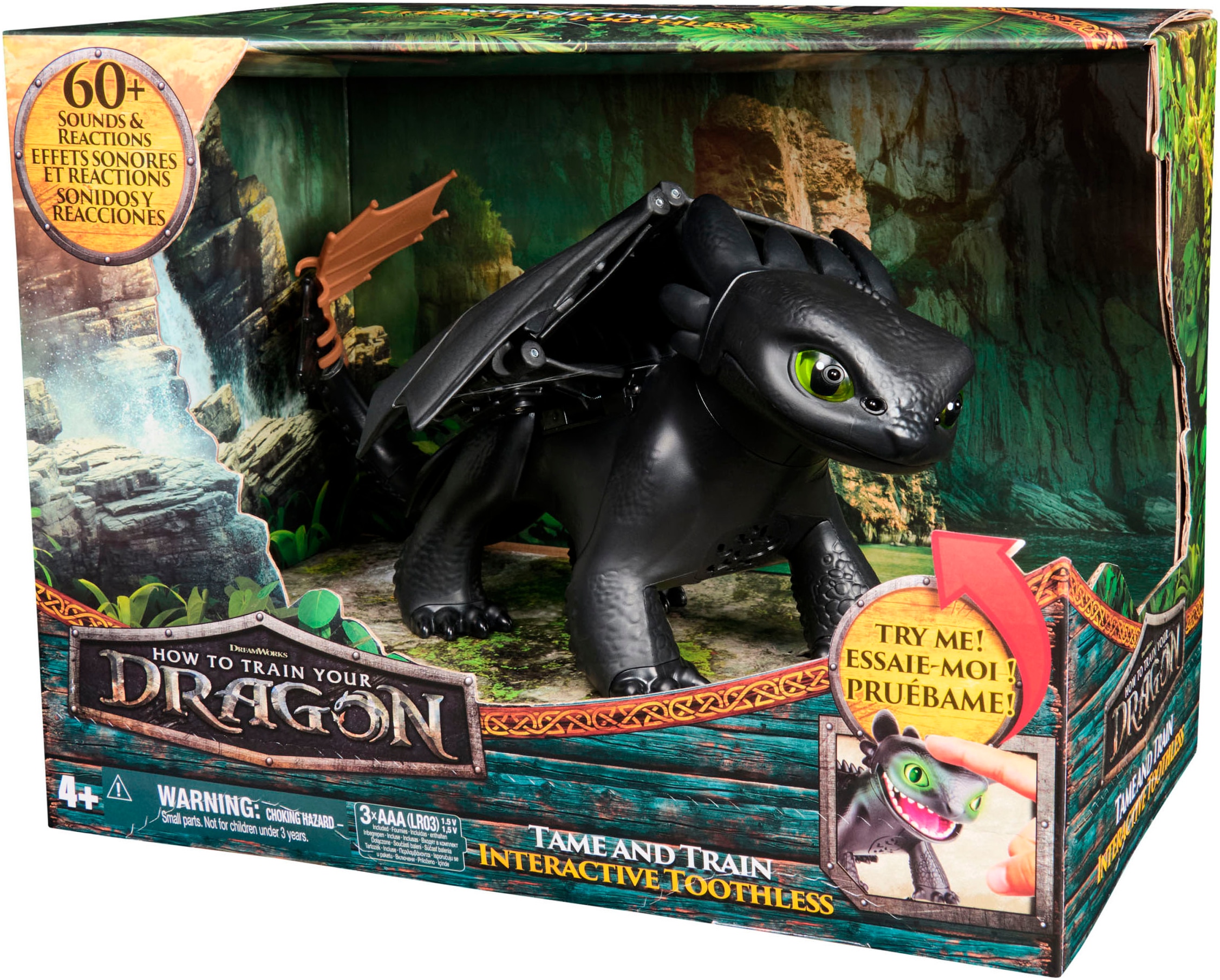 Spin Master Spielfigur »Dragons Movie - Interaktive Drachenfigur Ohnezahn«, mit Licht und Sound